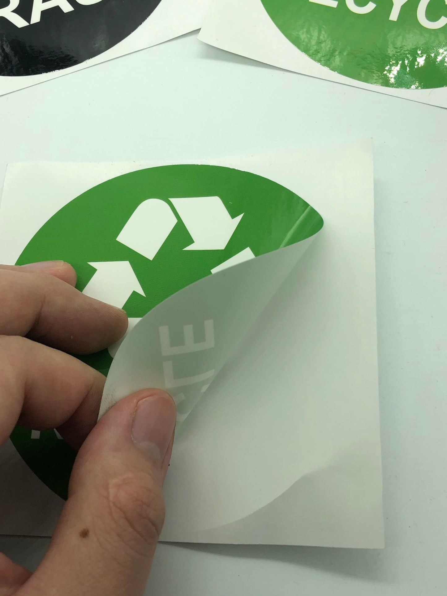 Recycle Sticker Trash Can Decal,Recycle and Trash Logo Self Adhesive Labels,Garbage Waste from Recycling-Indoor & Outdoor,Perfect for Kitchen Necessity, Home, Office,Bars,12 Pack Per Pack