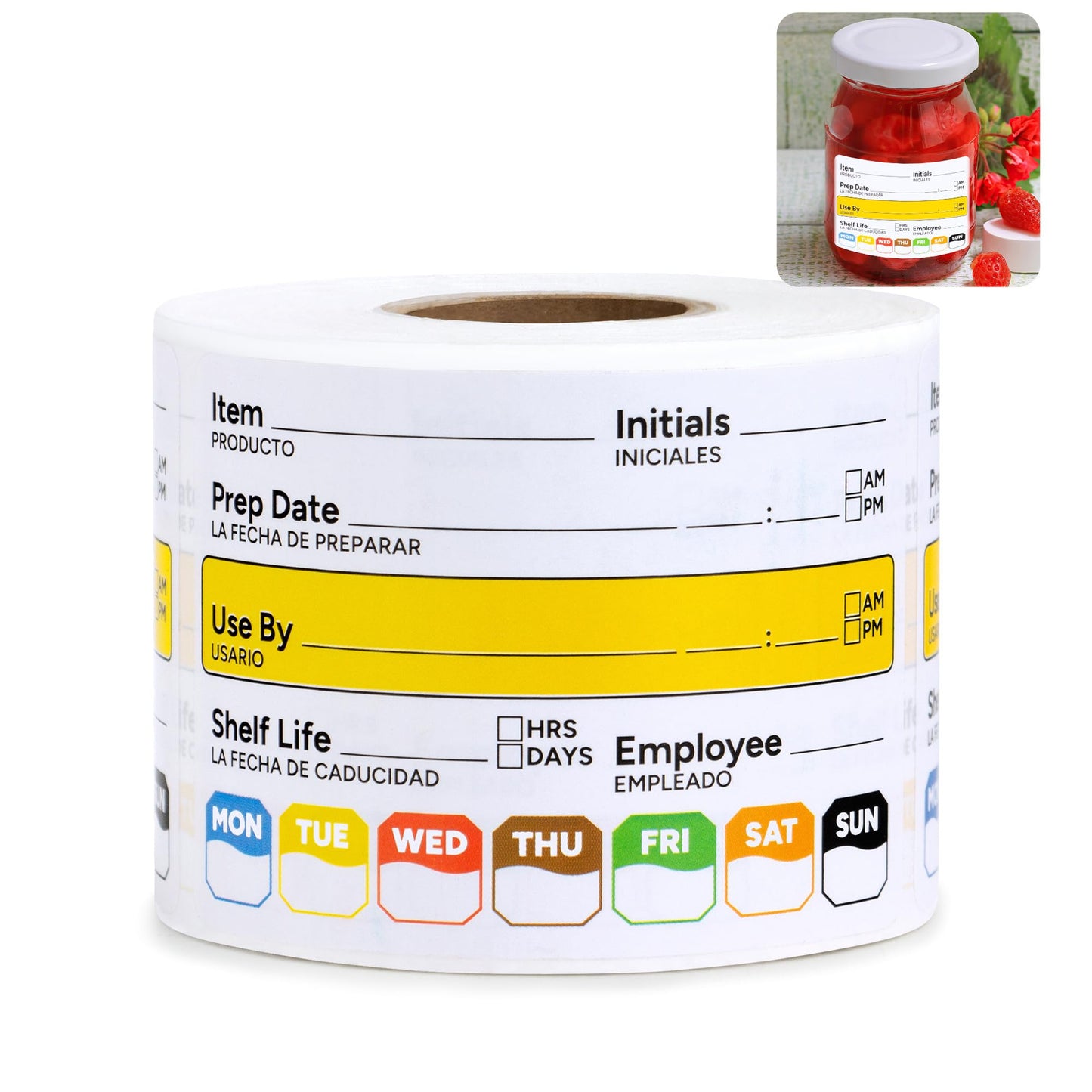 300 Pcs Restaurant Quality Shelf Life Food Rotation Labels Vinyl, 2” x 3” Self-Adhesive Removable Freezer Food Labels, Perfect for Reusable Containers, Easy to Remove, Food Safety Date Sticker 1 Pc