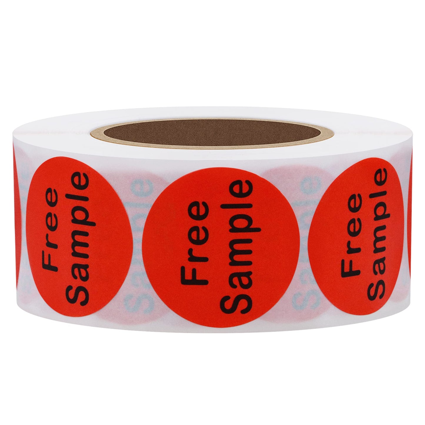 Hybsk Free Sample Stickers 1 Inch Round Retail Store Sale Displays Adhesive Labels for Inventory Control Total 500 Per Roll (Red) Red