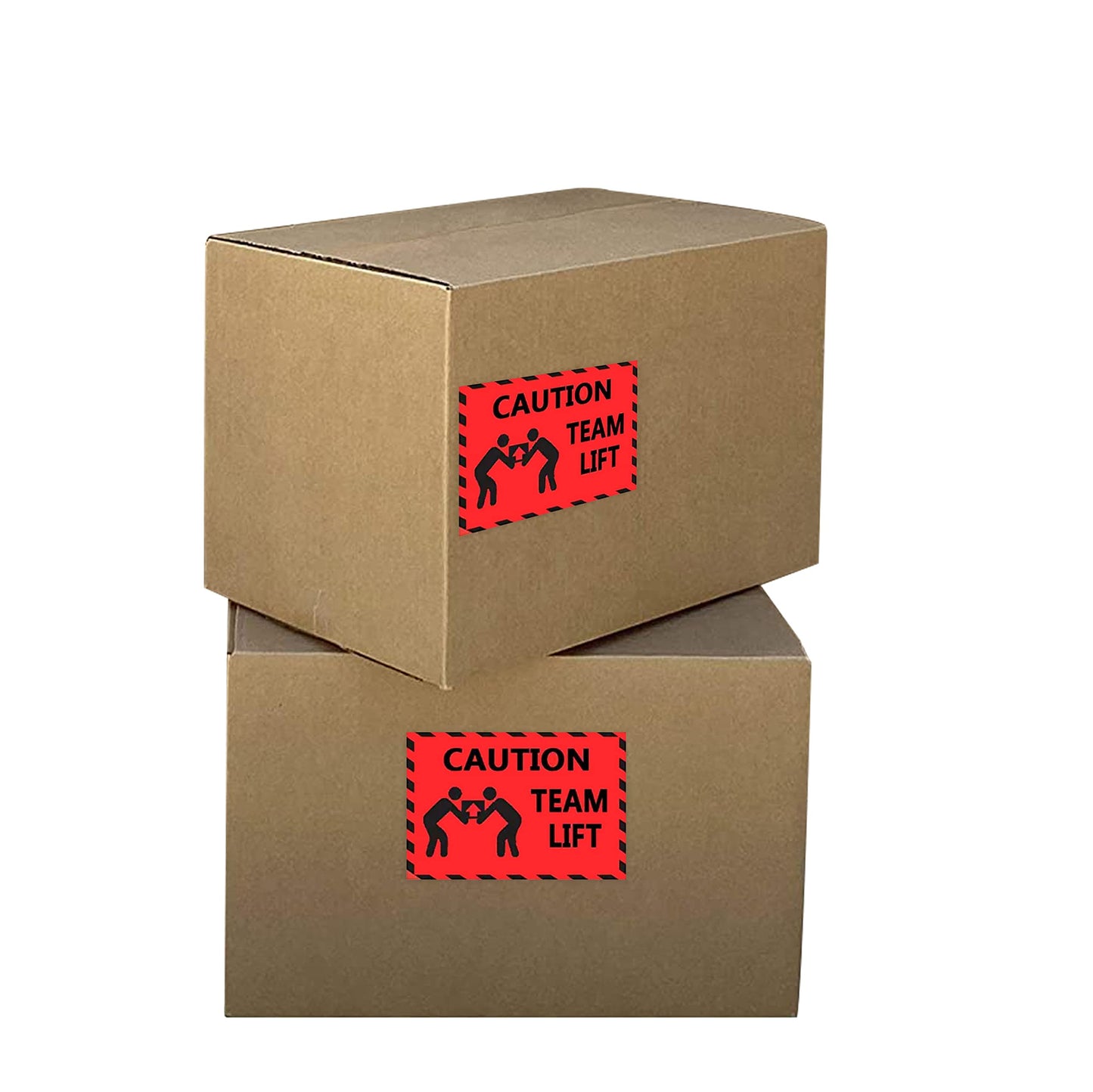 Team Lift Labels Stickers, 2x3 Inch Red and Black Caution Heavy Object Team Lift Required Labels Warning Stickers for Shipping Pallet,Packing,Handling,Warehouse.(500 Pcs)
