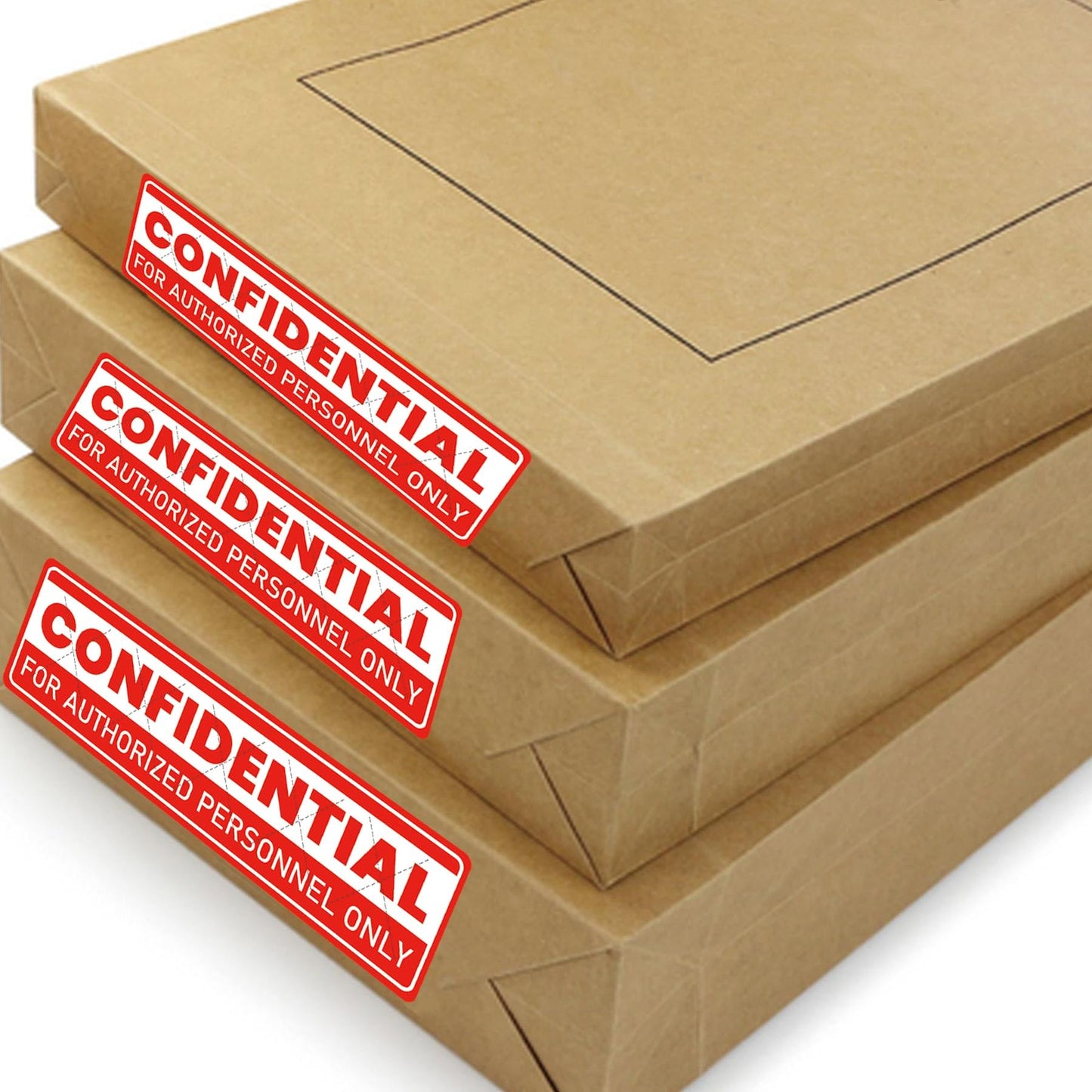 Red Confidential Sticker File Folder Chart Label 1 x 4 Inch - Confidential Tamper Evident Stickers Top Secret Stickers Confidential Labels File Handling Instructions Stickers Labels 500 Pcs