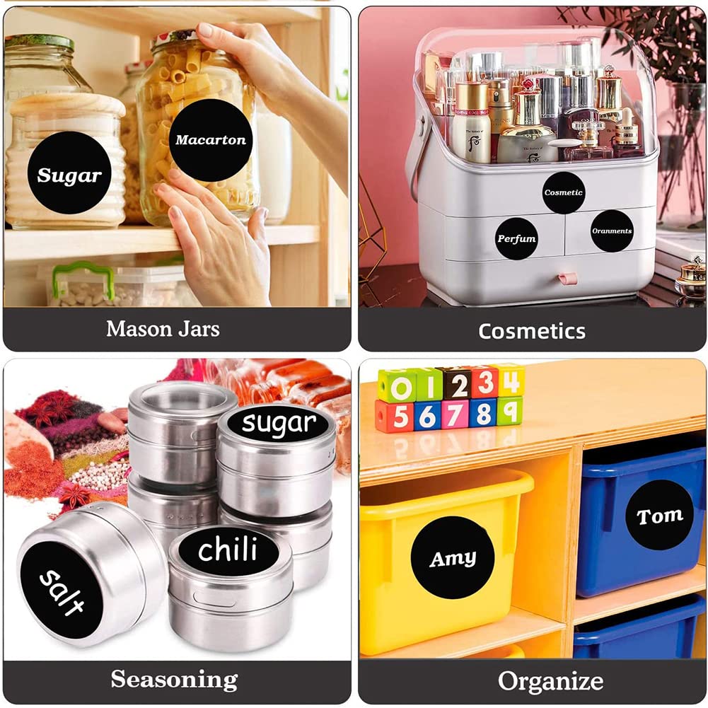 2 Inch Black Circles Sticker Round Coding Dots Labels Self-Adhesive Shooting Target Spot Permanent Price Garage Sale Chalkboard Stickers for Classroom Marking Inventory Organizing Moving Storage