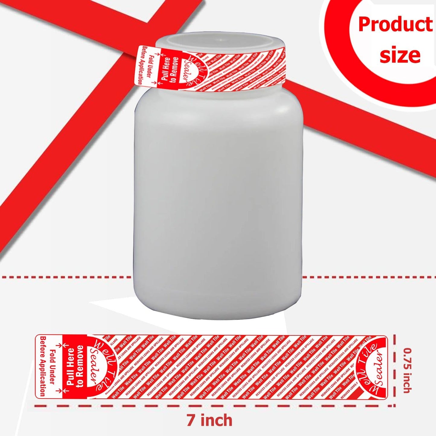 Reduces Liquid Leaks and Spills Stickers 1 1/4 x 6 Inch Anti Leakage Sealers Sticker Stops Liquid Leaks Labels 300 Pcs