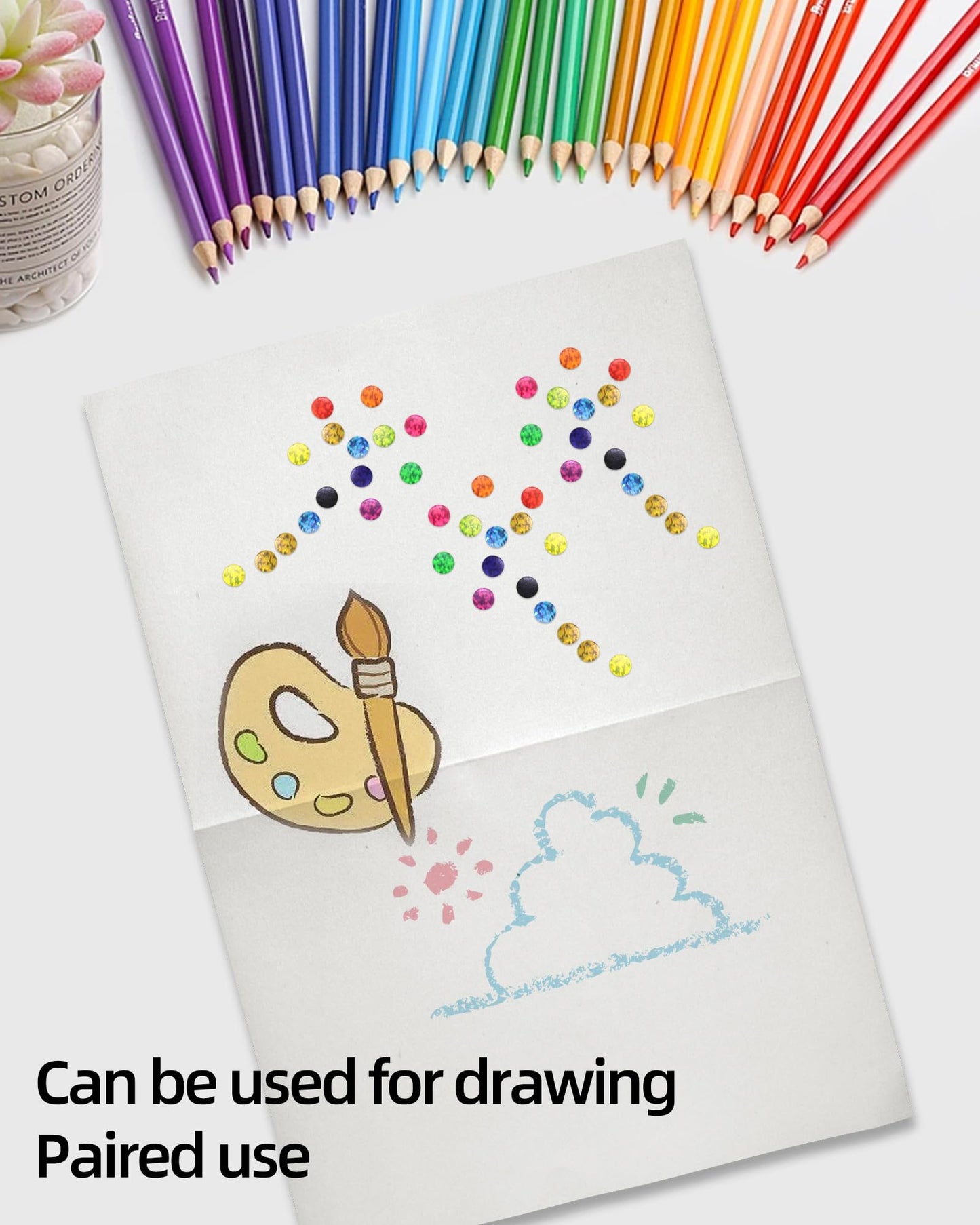 4290 Pieces Dot Stickers,Self-Adhesive Laser Small Dot Stickers Colored Dot Stickers,11 Color Style Circle Sticker Labels for Crafts, Planner, Calendar, Scrapbooking, Student Classroom