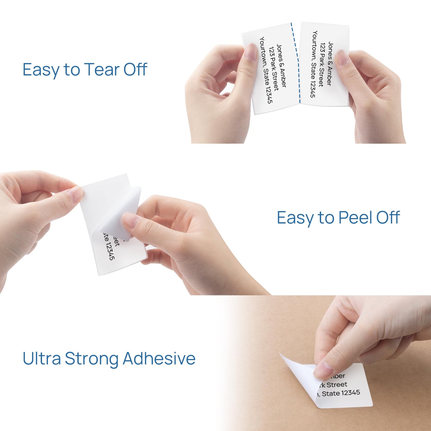 POLONO Genuine 2.25" x 1.25" Direct Thermal Label, Self-Adhesive Address Shipping Thermal Label, Barcodes, Address Postage Labels Compatible with POLONO PL80E, PL70E, PL60 Label Printer (1000 Labels) 2.25×1.25