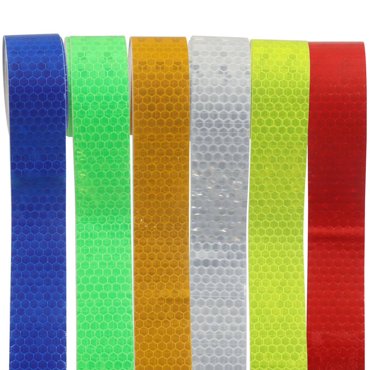 6 Rolls High Visibility Reflective Tape, Waterproof Self Adhesive Safety Stickers for Outdoor Nighttime Visibility on Trailers, Clothing, Vehicles, 1 Inch Wide
