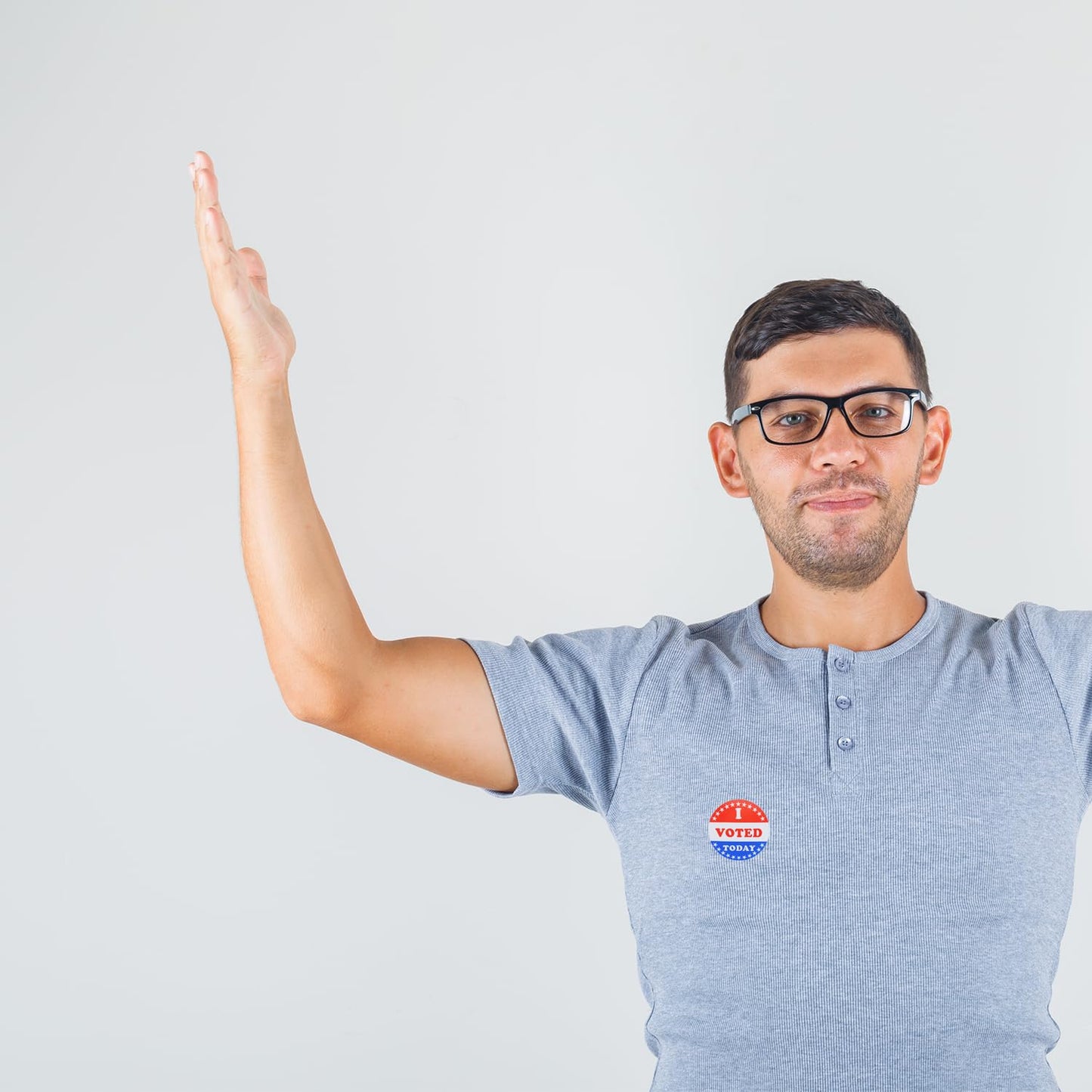 500pcs 1.5 inch I Voted Today Stickers for Voting Election Day Round Red White Blue Community Vote USA Flag Design Labels