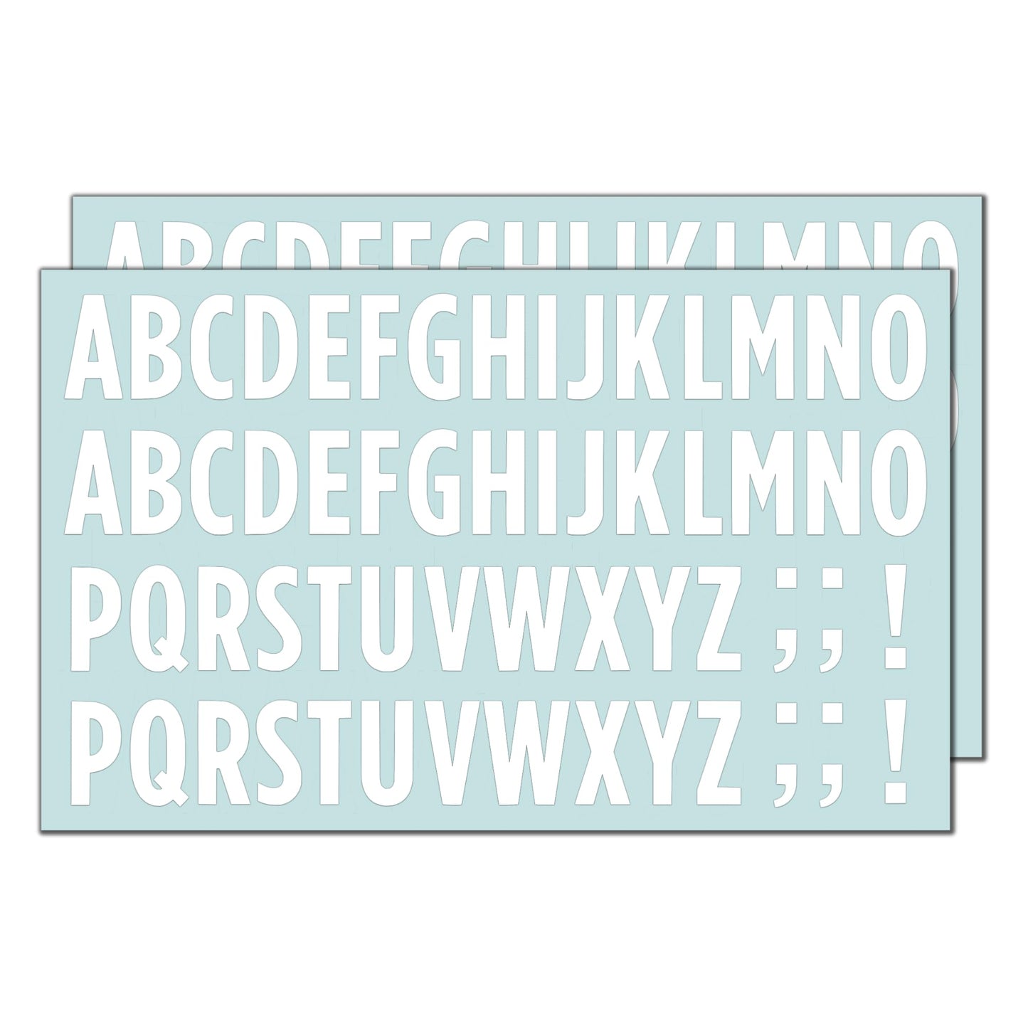 30 Sets, 1 inch - White Vinyl Letter Alphabet Stickers, Self Adhesive Stick on Letters, Waterproof Outdoor Use