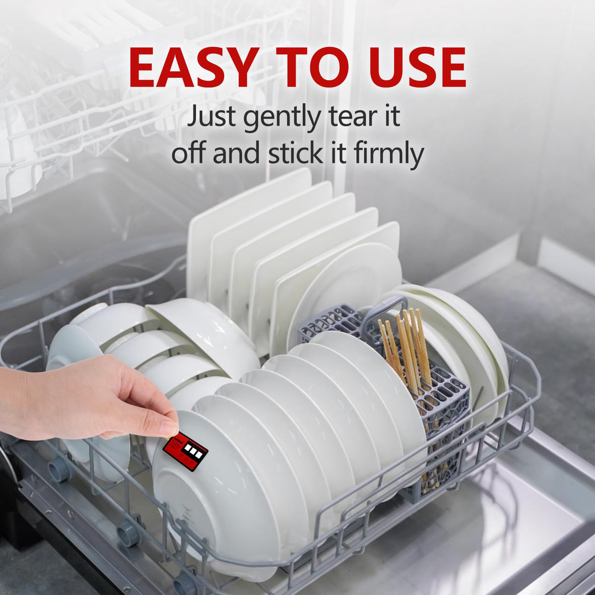 Dishwasher Temperature Labels, Briidea Temperature Label for Dishwashers, 3-Temp 160°F/71℃, 170°F/76.5℃, 180°F/82℃, Pack of 24 Labels, Easy to Use 0.98in*1.81in