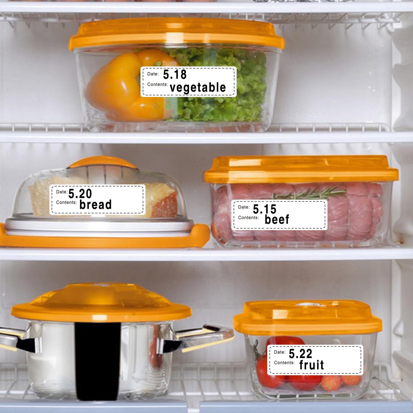 600pcs Removable Freezer Labels,1x3 Inch Food Storage Stickers Containers Date Stickers,Easy Clean and Write On Refrigerator Freezer Paper Label,No Residue,for Kitchen,Restaurants,Markets(Black)