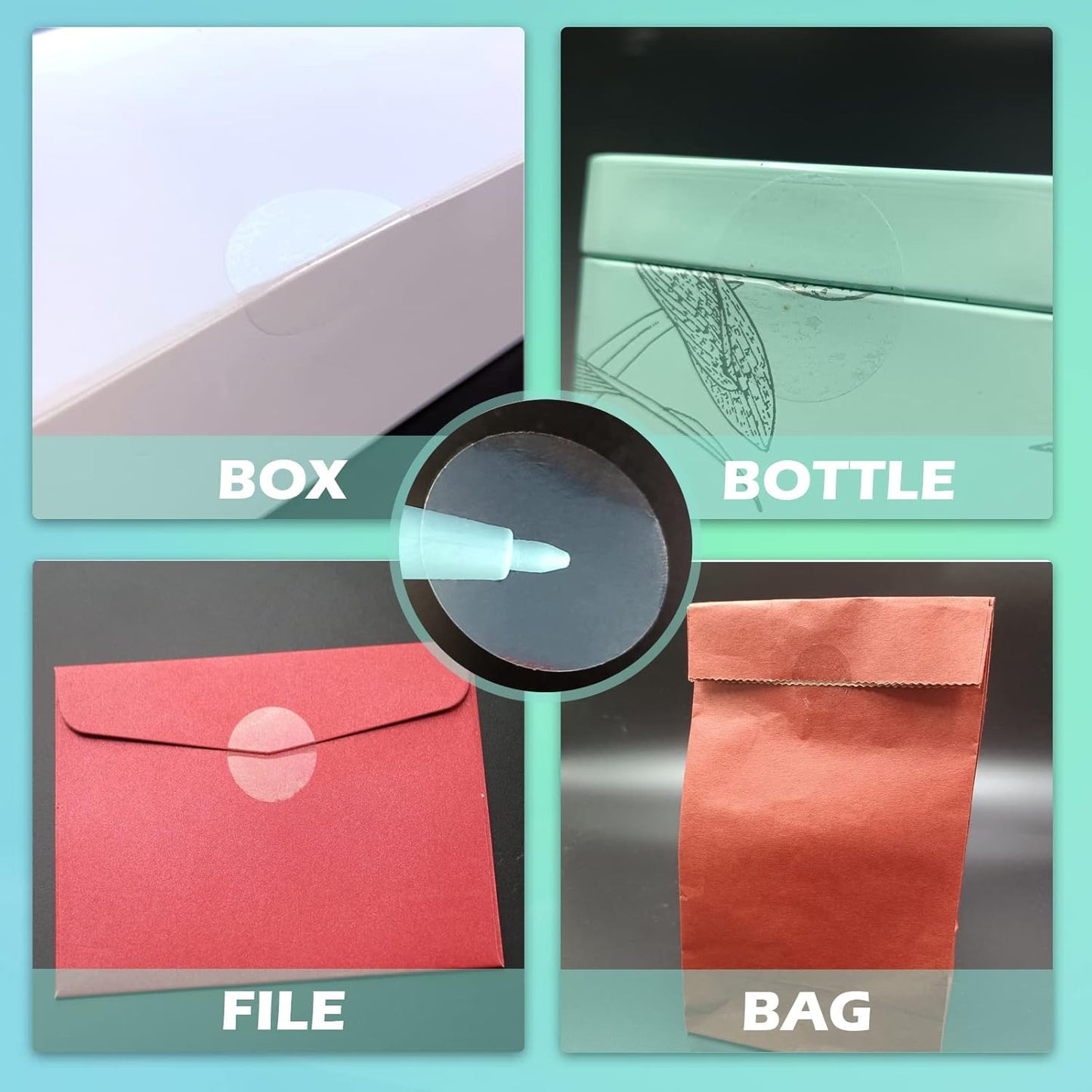 1 inch Round Transparent Blank Tamper Evident Labels Crystal Clear Sealing Package Seal Self Adhesive Security Warranty Void Tamper Proof Stickers (320pcs) Transparent2