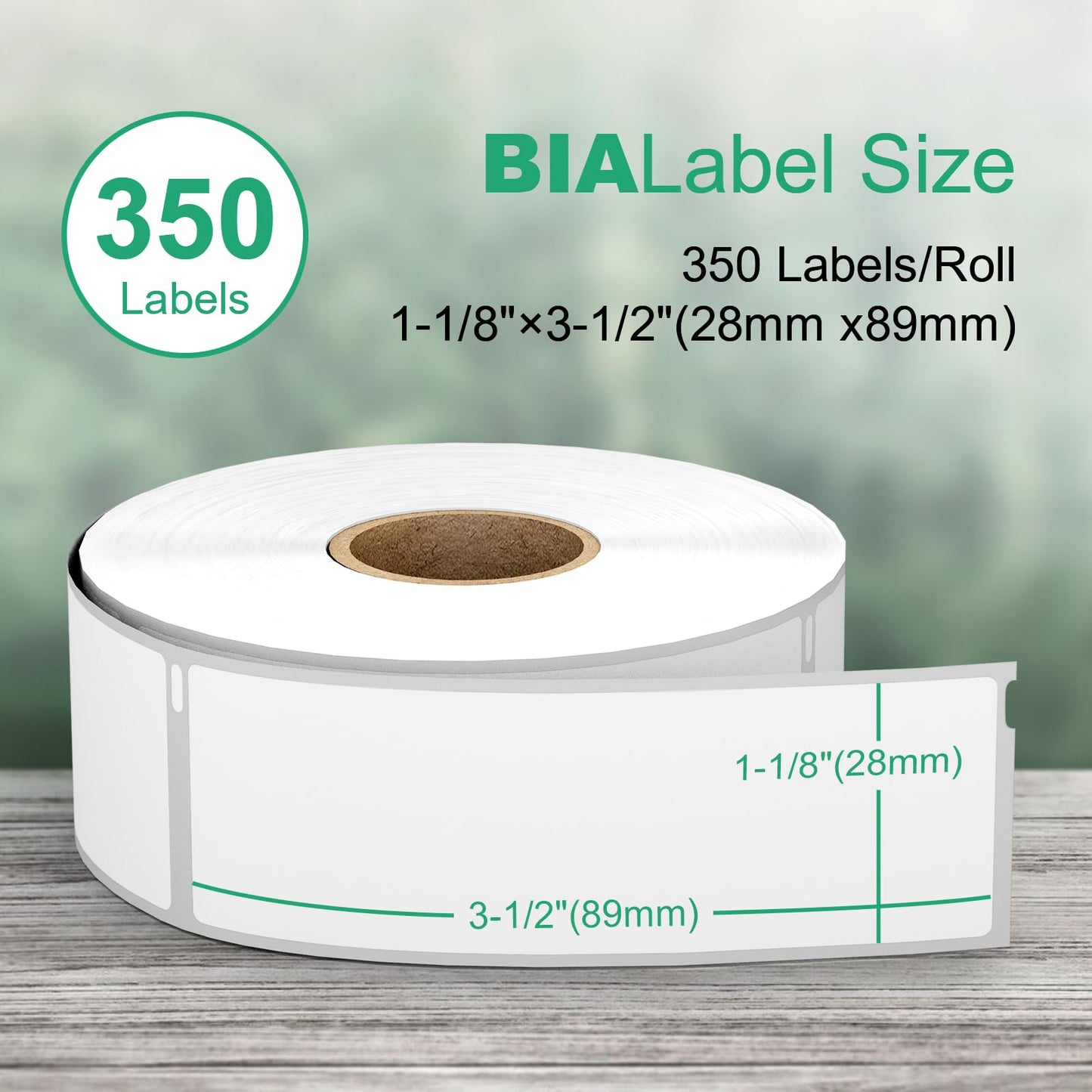 1-1/8" x 3-1/2" Thermal Labels Replacement for Dymo 30252 Multipurpose Address Barcode Label & Shipping Labels Compatible Dymo Labelwriter, Not Fit 5XL & 550 BIAlabel White 1 Rolls - 30252
