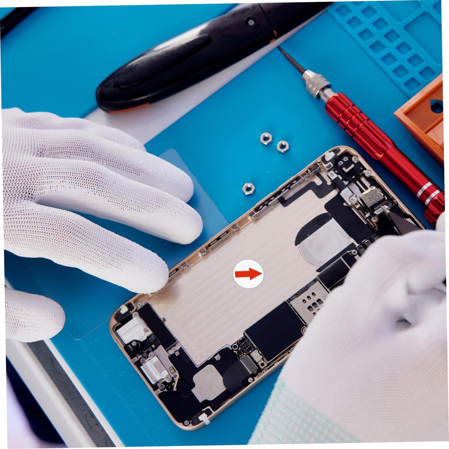 STOBOK 6400pcs Red Arrow Labels Self-Adhesive Circle Dot Stickers for Defect Indication Removable for Product Inspection Repair Shops Picture 1 1*1 cm
