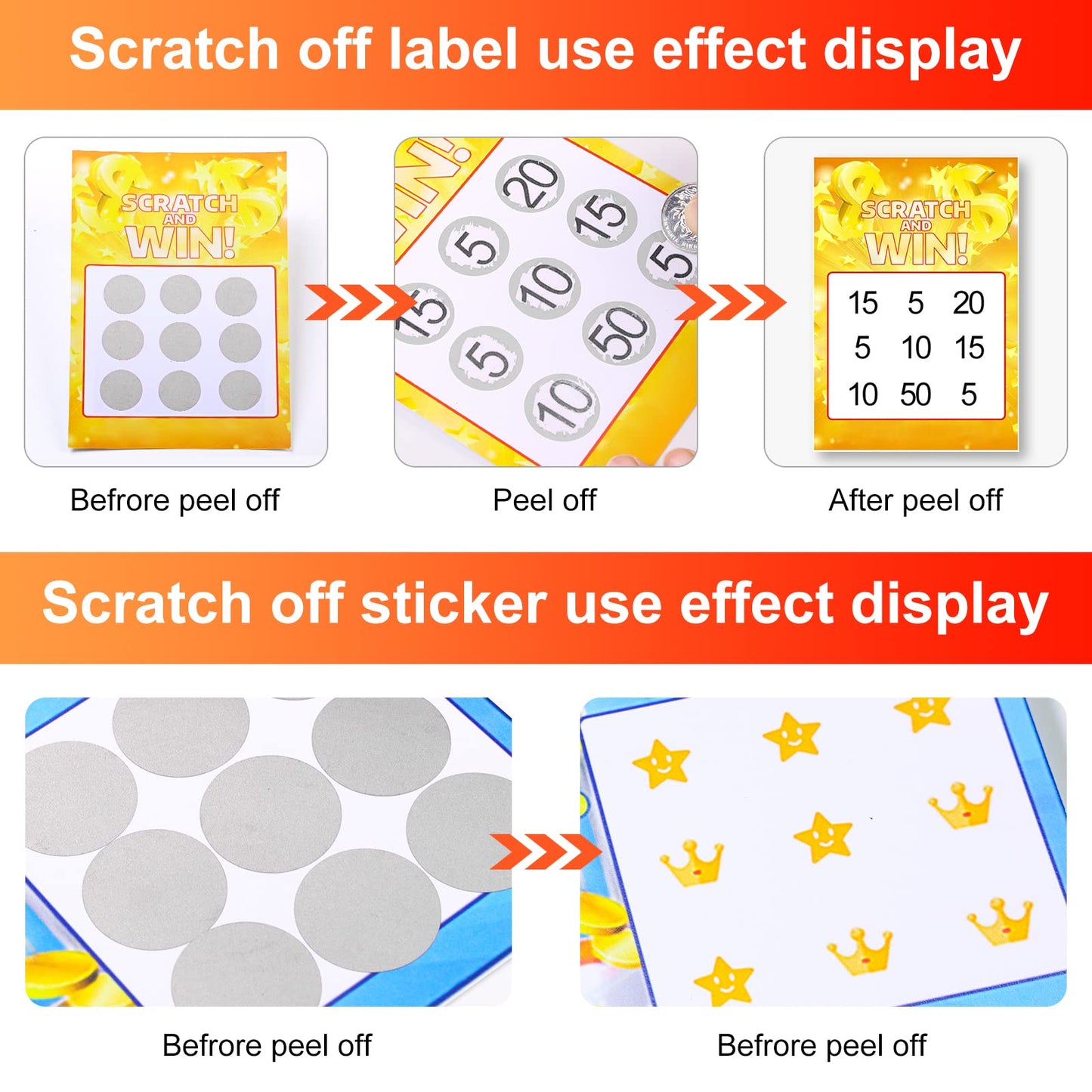 Scratch Off Sticker 1inch Round Silver 1000PCS /Roll Scratch Off Label