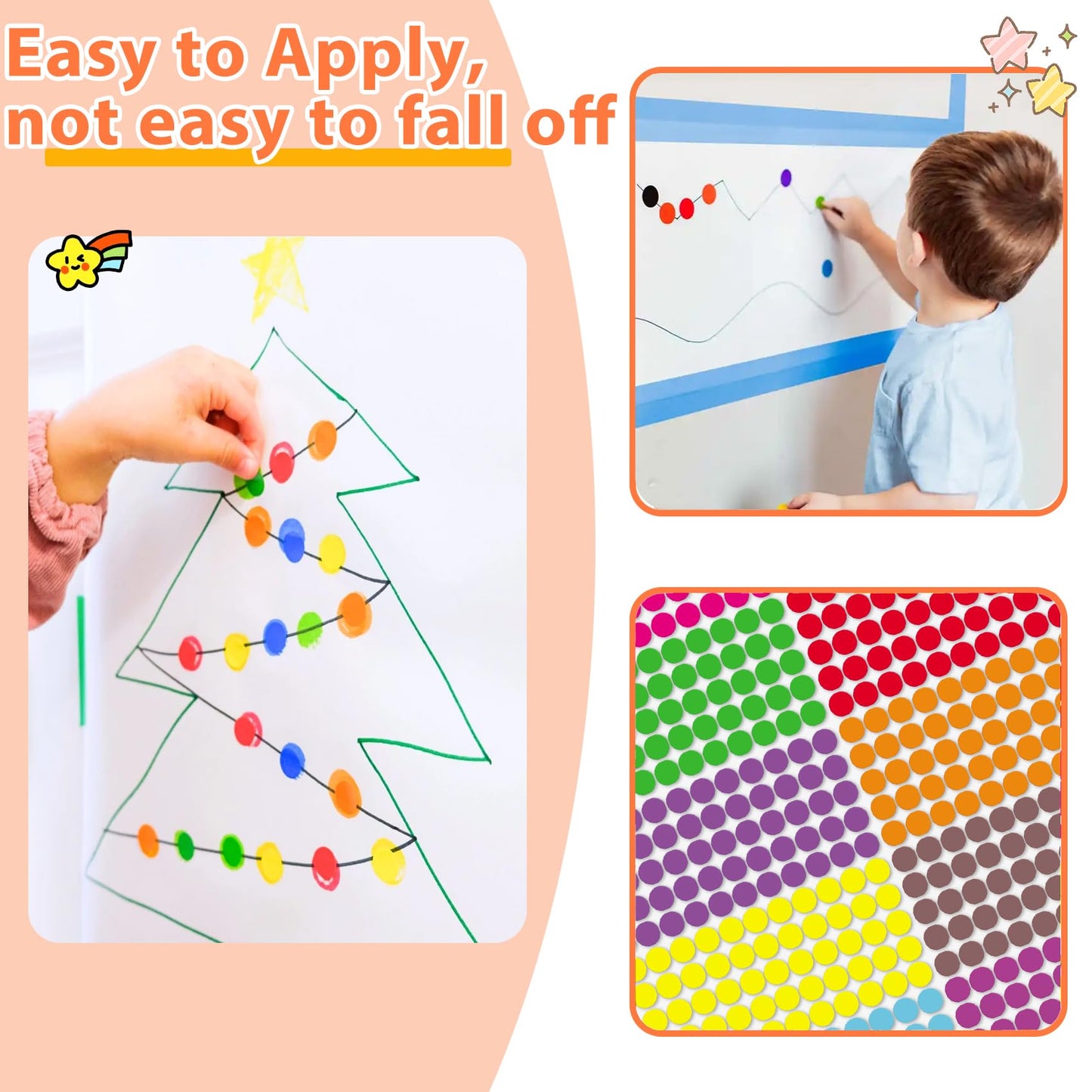 Small Dot Stickers - Round Color 1/4'' Coding Labels Circle Dot Stickers Label Sticker in Multiple Colors for Office,Classroom 2750 PCS 6mm Dot