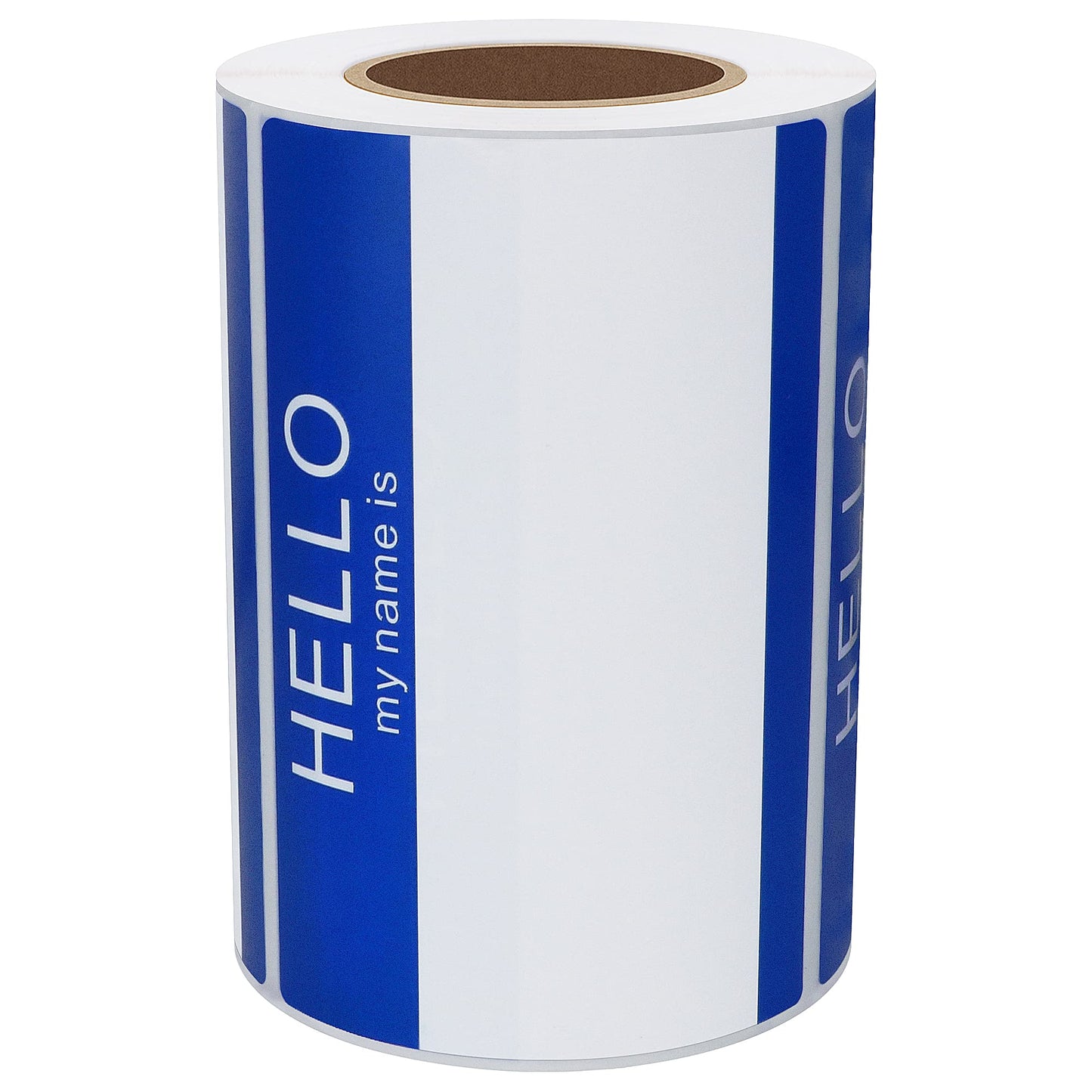 Hello My Name is, Sticker Writing Stickers Easy Peel and Stick Badges Sensitive Name Tag 3.5"x2.35", 200 Pcs (4 Rolls, Blue) 4 Rolls, Blue