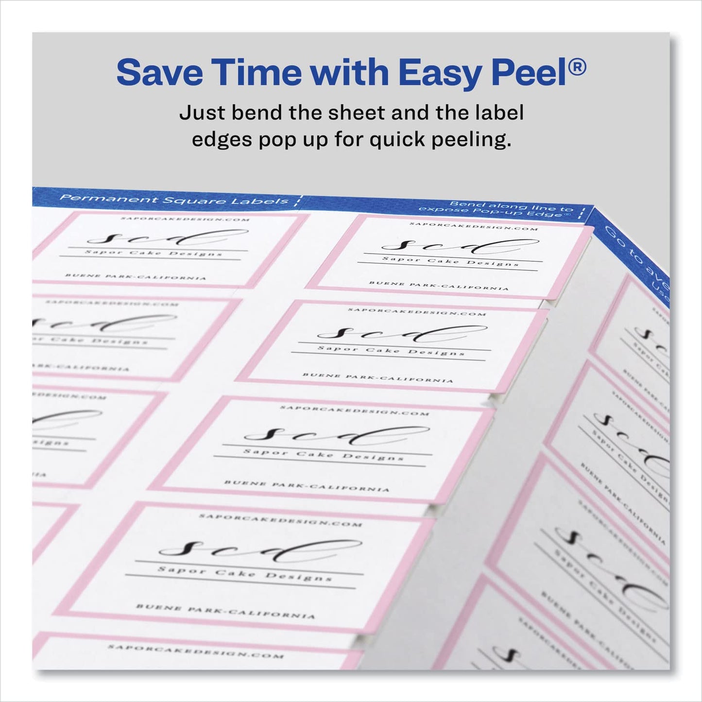 Avery 22805 Square Permanent Labels, 1-1/2-Inch x1-1/2-Inch, 600/PK, WE