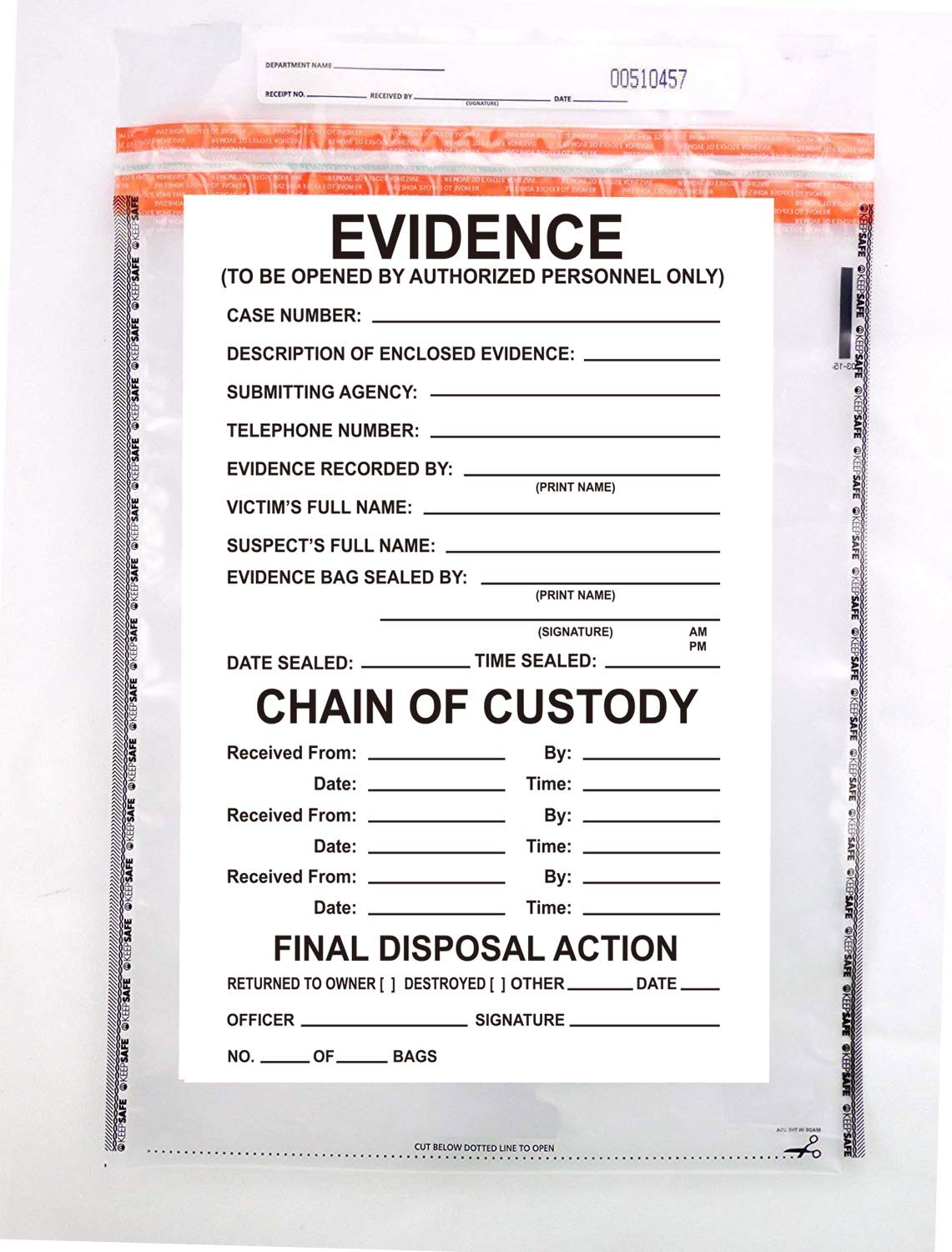 Remarkable Adhesive Evidence Label - Stick on Evidence Stickers 4 X 6 Inches 100 Labels Per Pack (White Evidence)