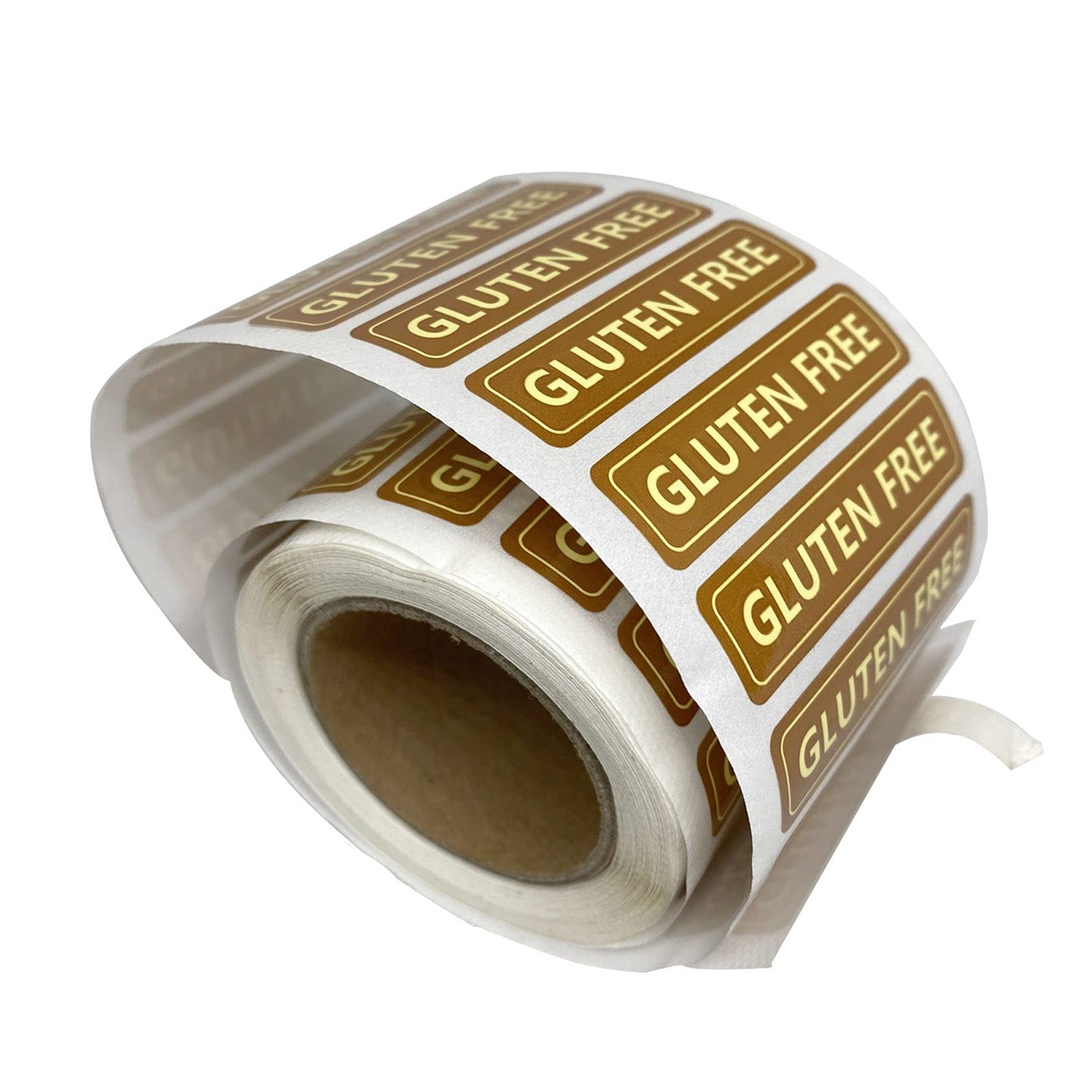 Gluten Free Labels,Food Allergies Warning Label Stickers for Food Package,2x0.5 Inch,500 Pcs Per Roll