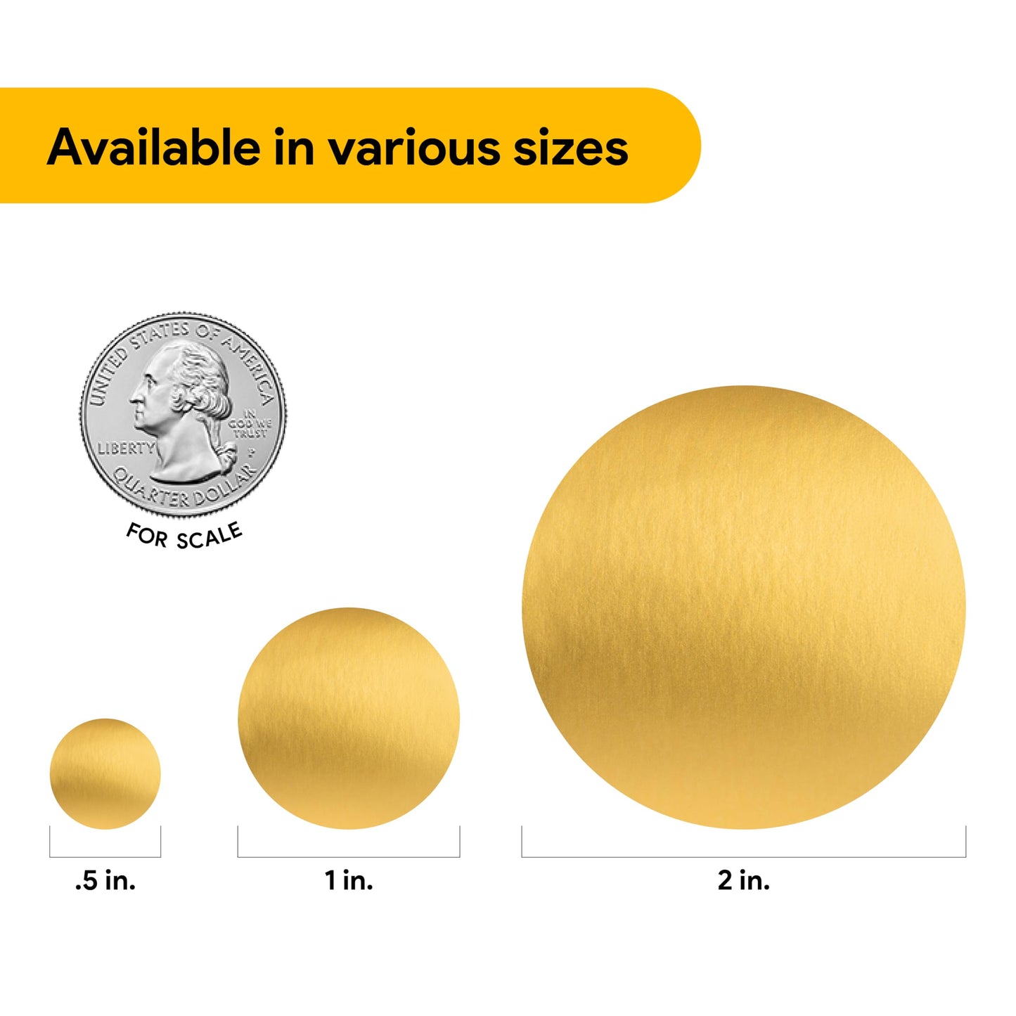 1000pcs Gold Dot Stickers 1/2 inch | Small Colored Circle Price Sticker Labels, 0.5" Round Diameter - 1000/roll 0.5" 1 Roll