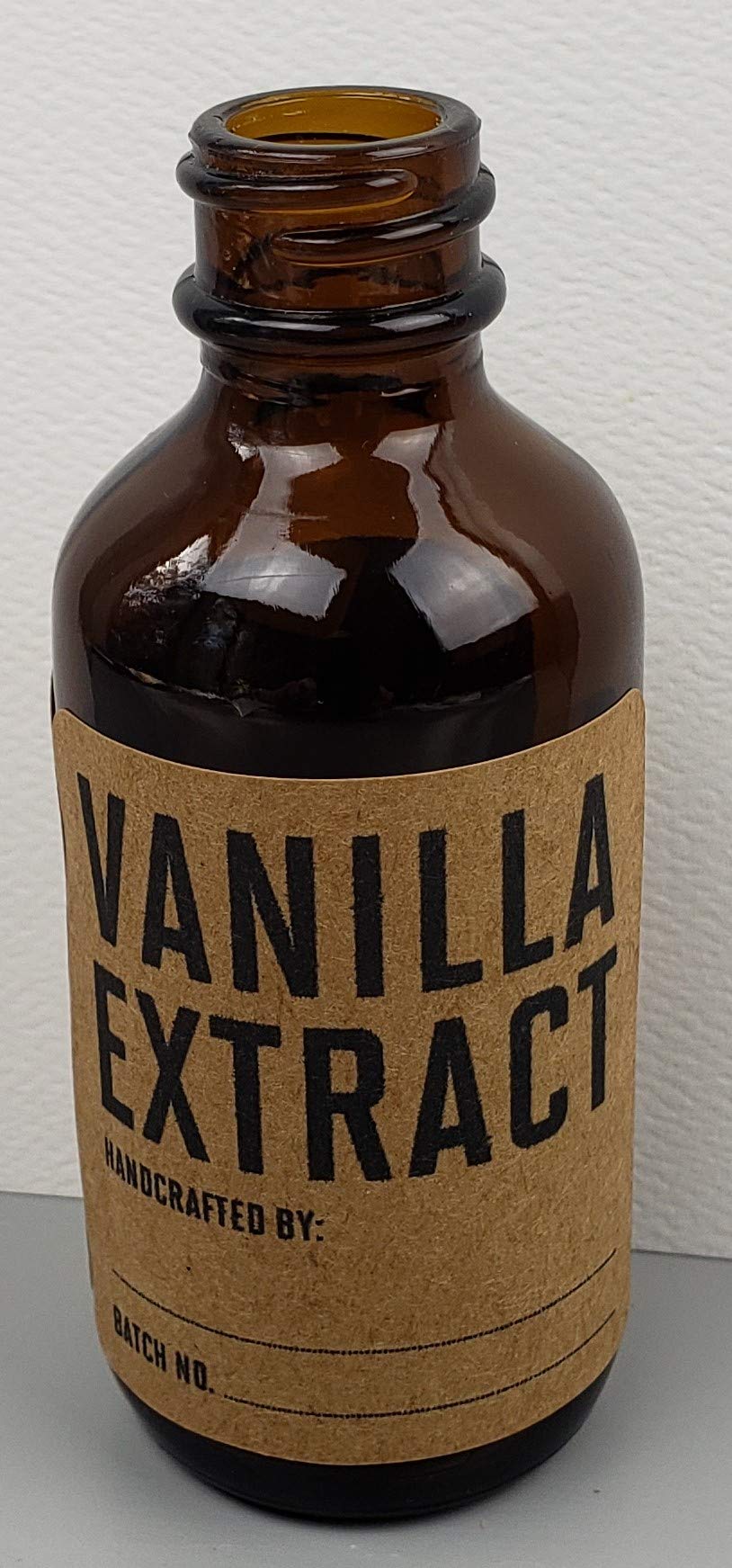 Vanilla Extract Labels on Kraft Paper (Handcrafted) - Package of 12.
