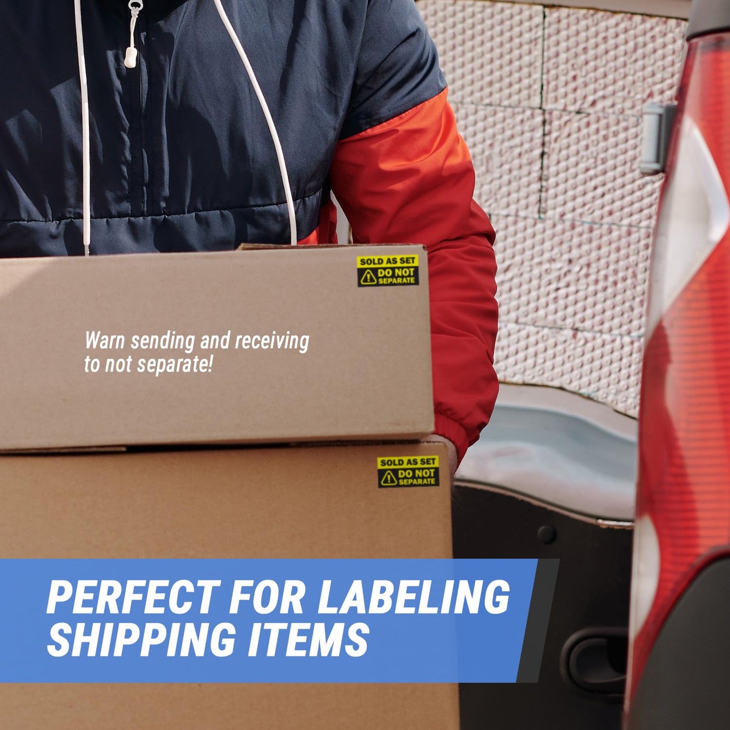 Sold as Set Stickers - 1.5" x 3" Bright Neon Yellow Do Not Separate Stickers This is a Set Do Not Separate Labels Bundles Shipping Together Packing Labels - 1 Roll, 300pcs 300 Labels
