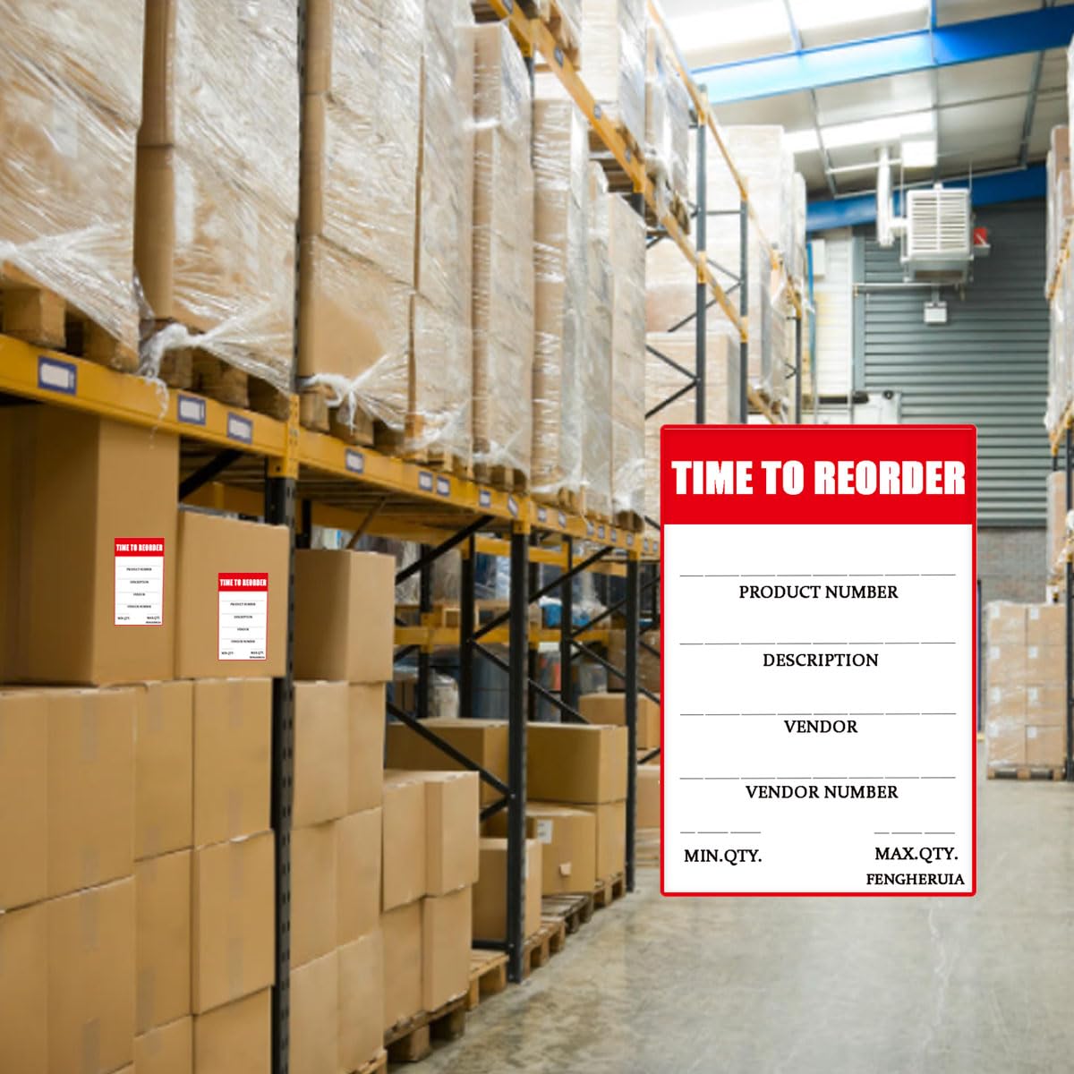 Time to Reorder Stickers 2x3 Inch Warehouse Inventory Labels for Retail Business Inventory Management Organization,200 Pcs