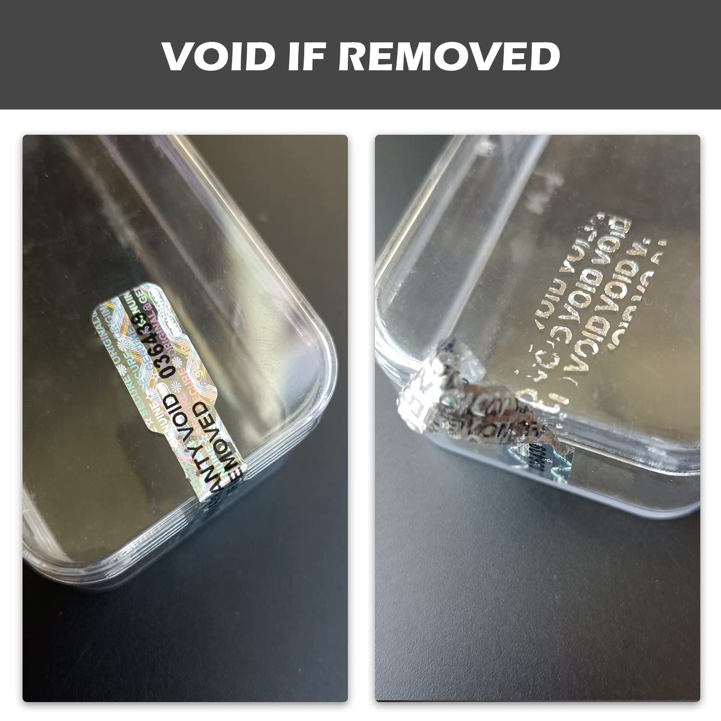 360pcs Tamper Proof Hologram Stickers Bone Shape Genuine Warranty Void Seal High Security Labels Tamper evident Seal(2x0.4 inch)