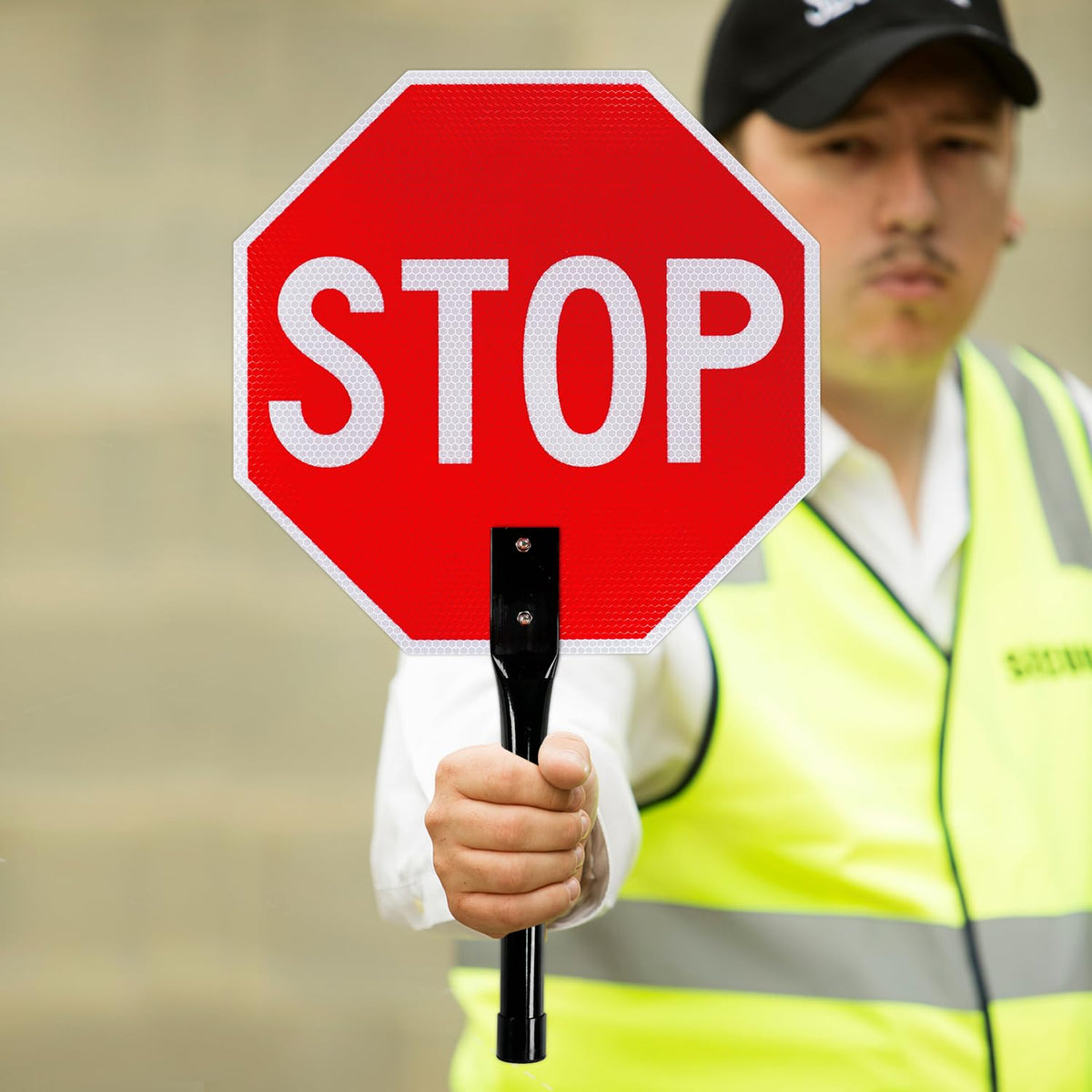 T&R (2 Pack) Stop Slow Sign with Handle, 13 x 13 Inches Double Sided Stop/Slow Traffic Sign, Rust Free Aluminum Reflective, Weather Resistant, Waterproof, Fade Resistant, Easy to Mount. 13" x 13" - 2 Pack - Stop/Slow