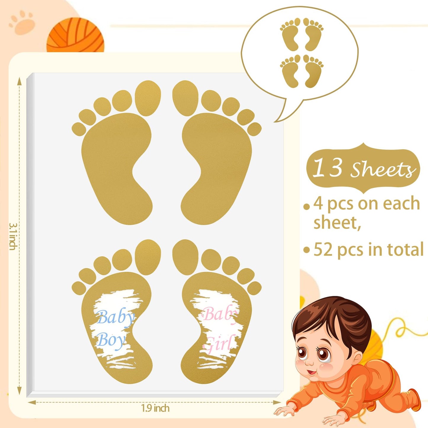 50 Pieces Scratch Off Sticker Labels 2 inch for Scratch Off Stickers Lottery Tickets DIY Raffle Card Creating (Gold,Feet 3 * 1.9inch) Gold,Feet 3*1.9inch
