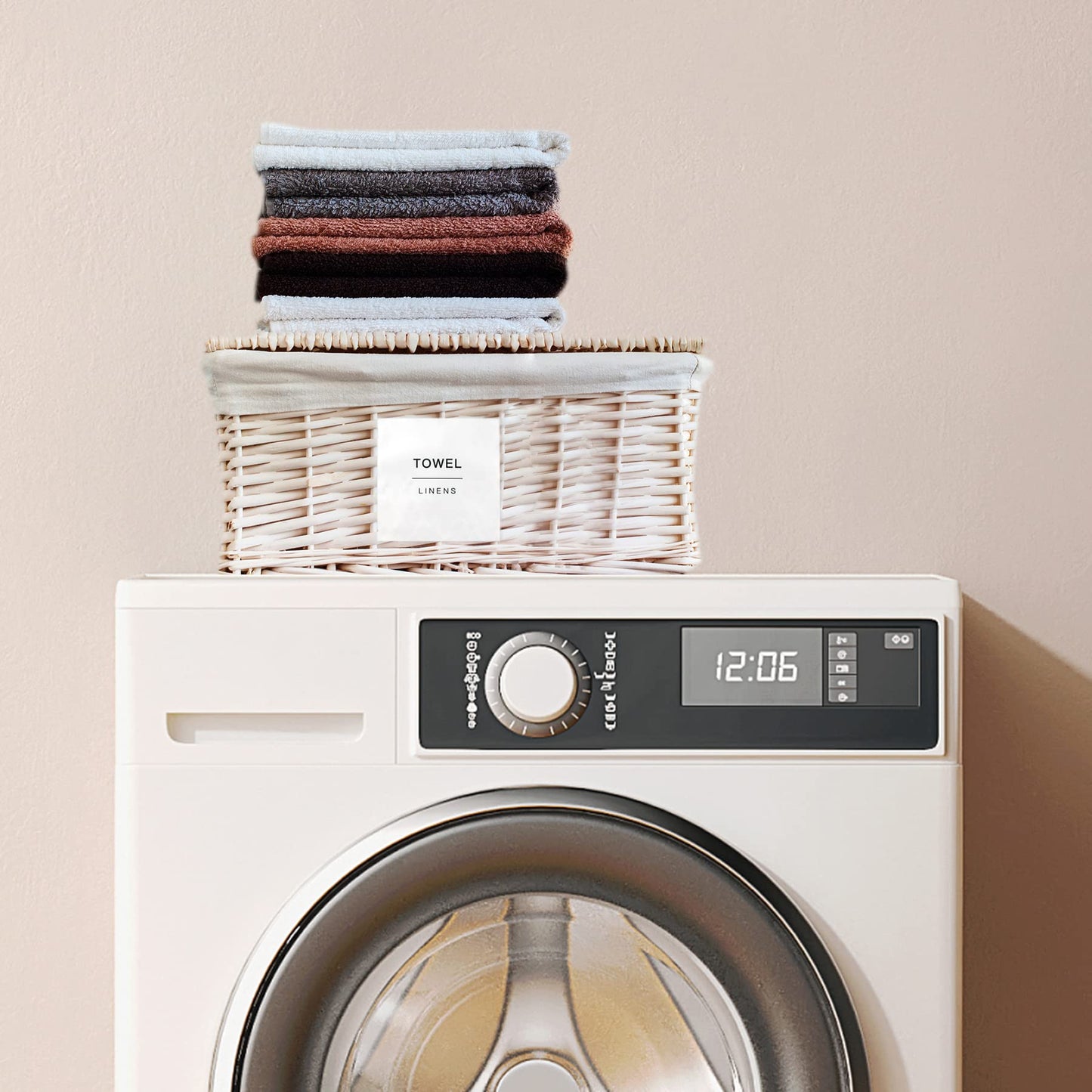 180 Minimalist Laundry Labels for Jars, Laundry Stickers for Containers, Cleaning for Laundry Room Spray Bottles and Household Organization, Waterproof and Easy to Stick and Peel White
