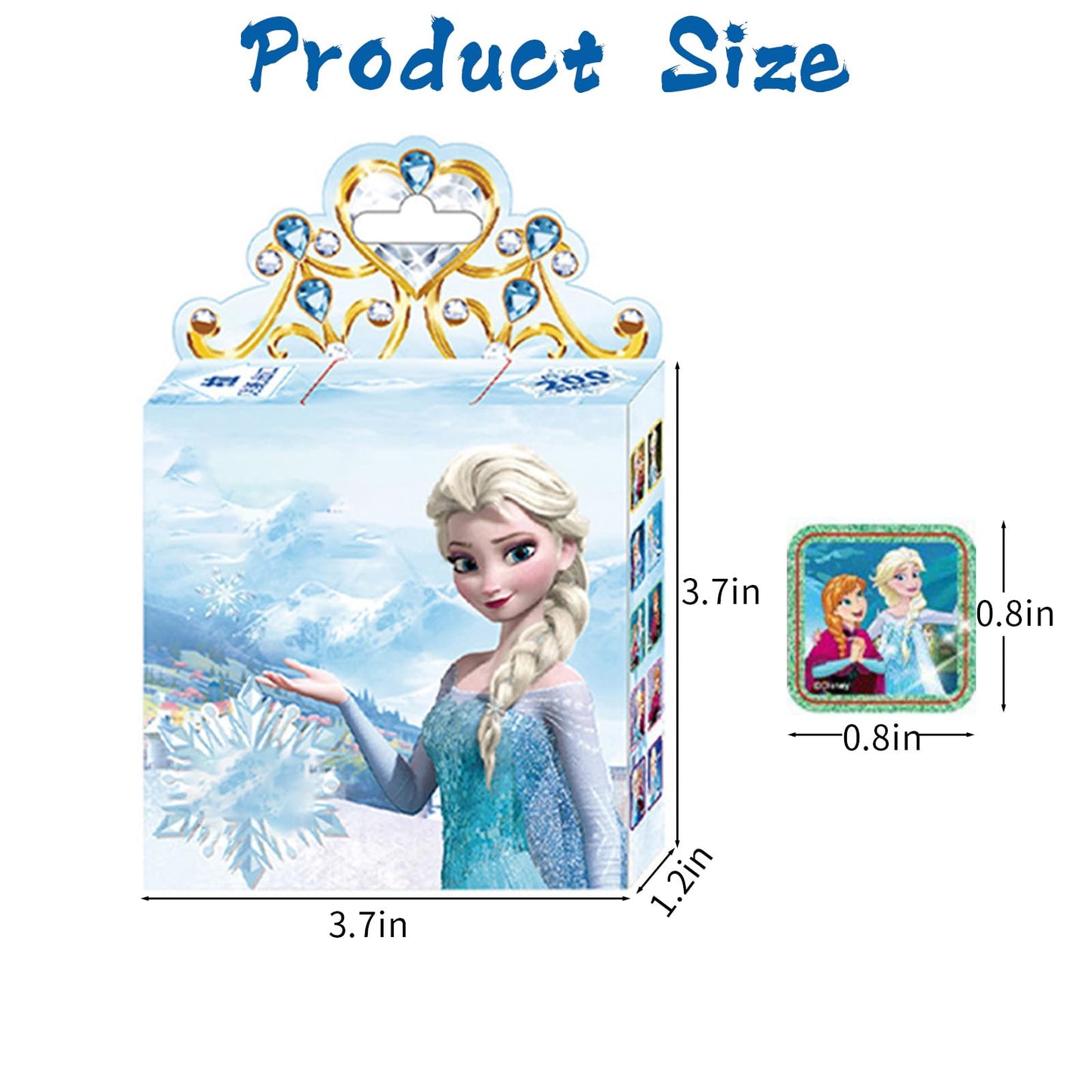 600 Pcs Roll Kids Character Stickers, 3 Pack in 30 Designs, 1-1/2 Inch Self Adhesive Cartoon Princess Stickers for Kids & Teacher