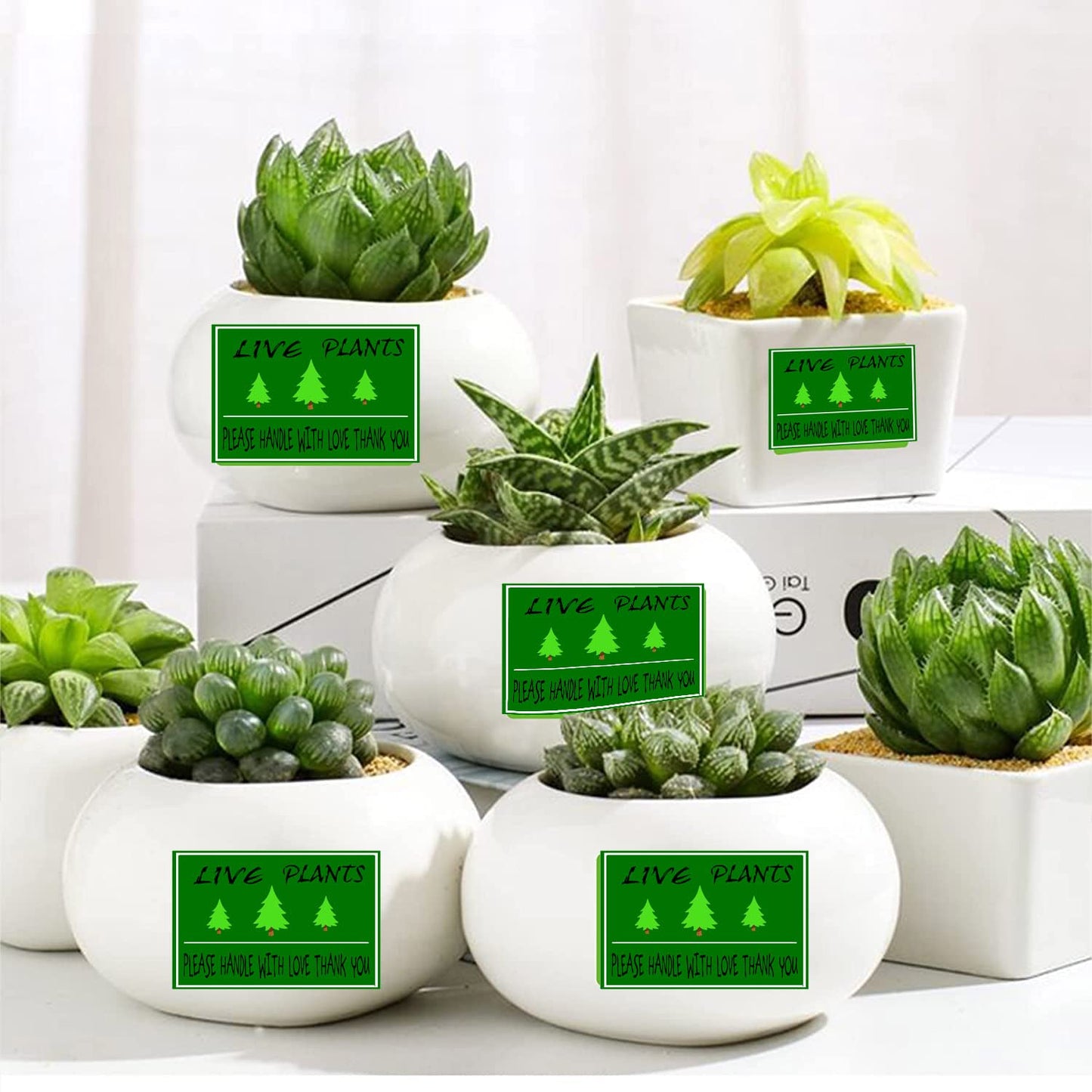 YOUOK Green Live Plants Stickers Labels, 2×3 Inch Please Handle with Love Labels Thank You Shipping for Warehouse Pallet(300 Pcs) (YOUOK220318001)