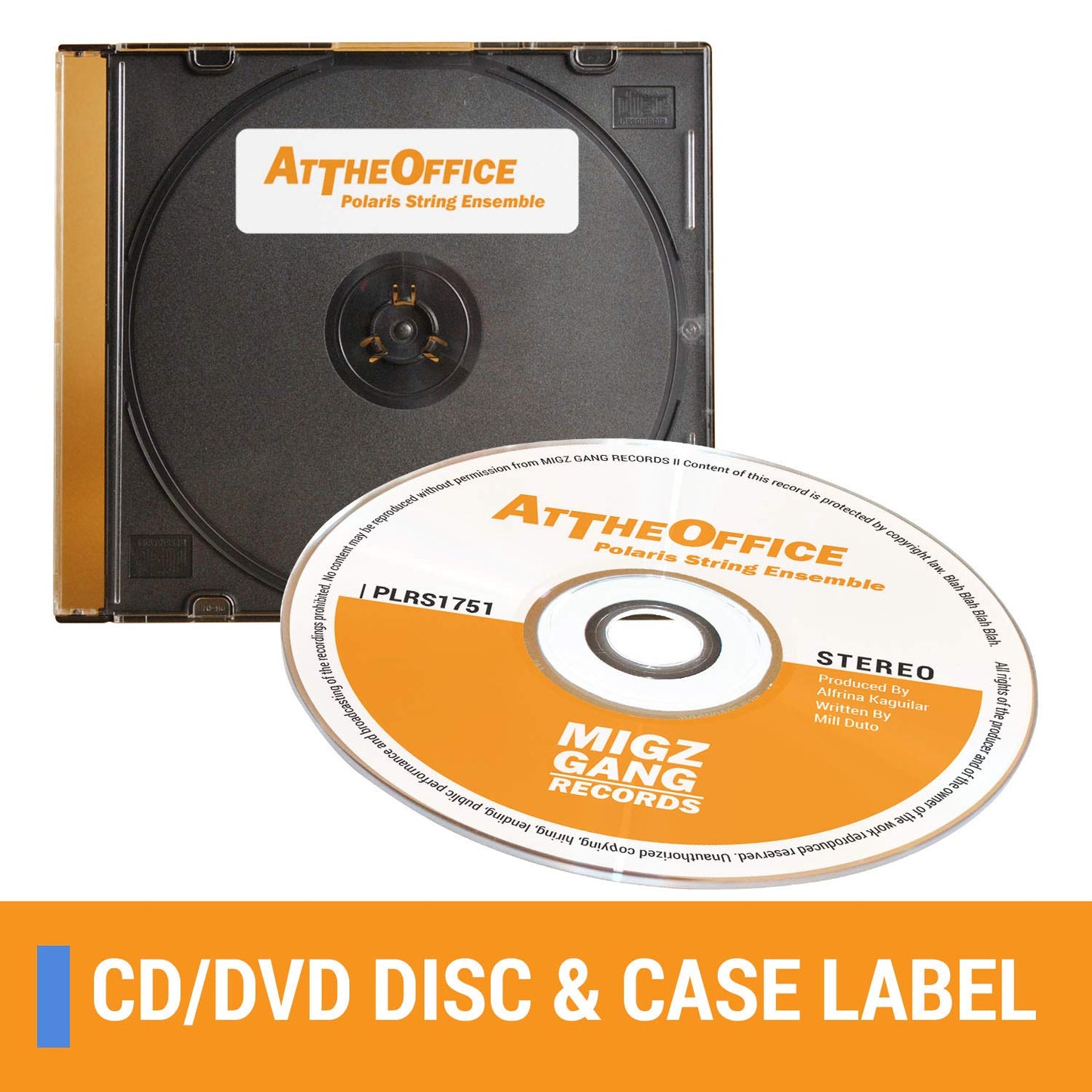 (50 Sheets) Full Coverage CD/DVD Labels, Compatible with Memorex Large Core Disc and Case (2 Sets of Labels Per Sheet) Photo Quality, Matte Finish for Inkjet and Laser Printers
