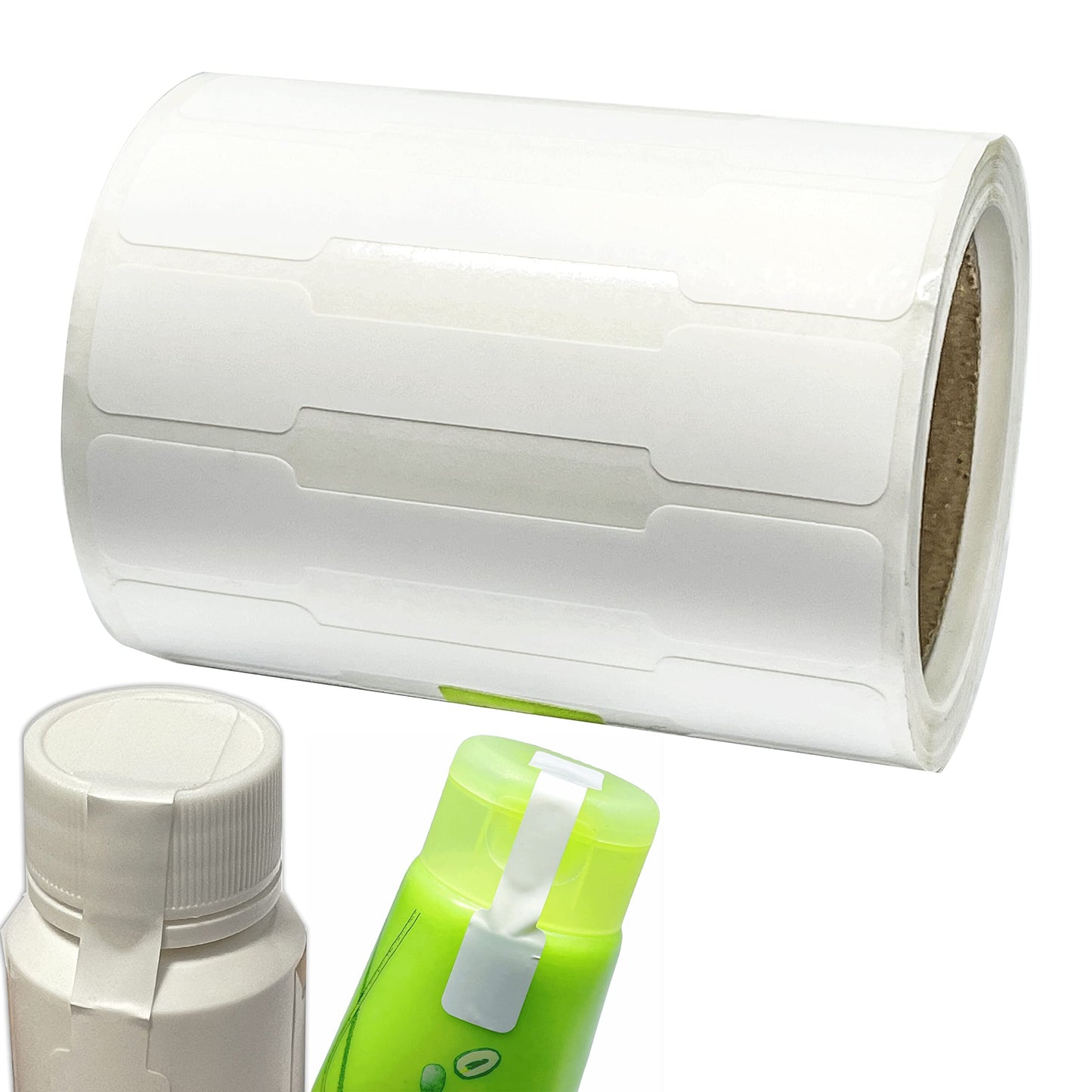 Blank Generic Tamper Evident Label - 2.8 x 1/2 Inch Tamper Proof Stickers with Permanent Adhesive Made with Durable PVC Material Waterproof,500 Labels on a Roll