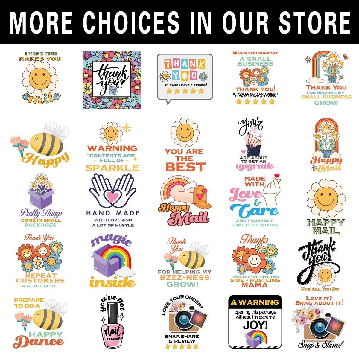 480 PCS Extreme Joy Warning Small Business Stickers,Cute Rainbow Warning Small Business Stickers,Small Business Stickers,Thank You Stickers,Business Packaging Stickers Envelop Seals
