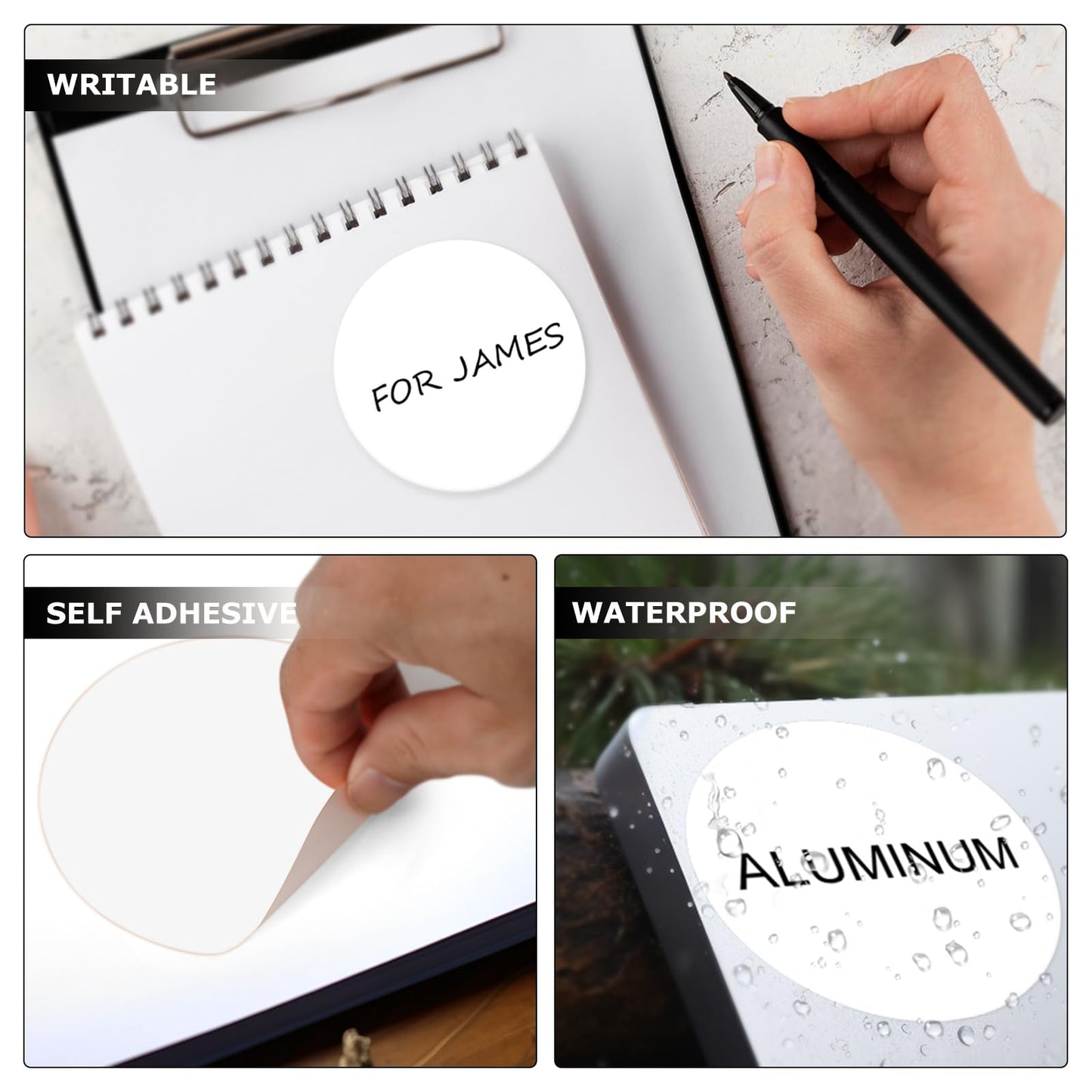 White Dot Stickers 4 Inches Round Sticker, Circle Colored Labels Color Coding Labels for Office Classroom Toddlers Activity 40 Pieces White