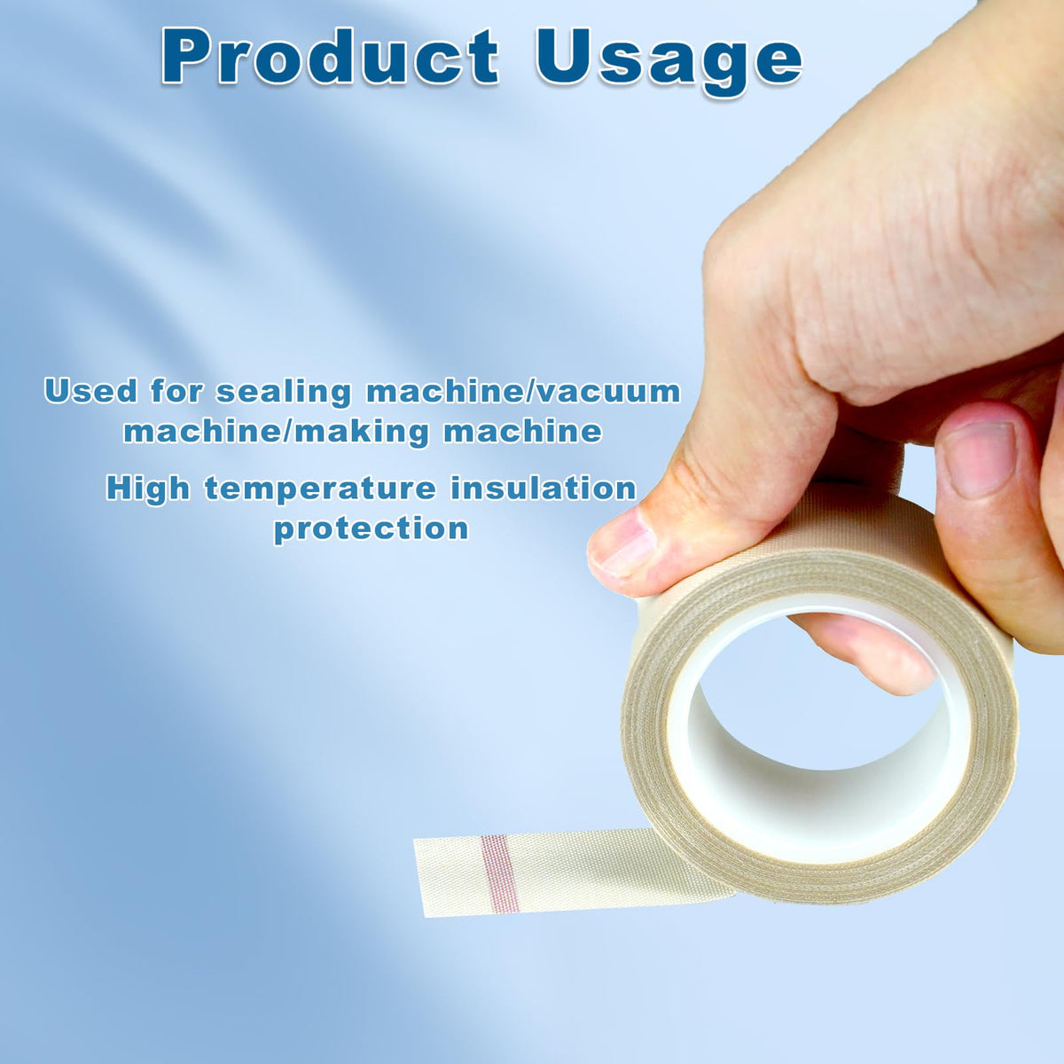 PTFE Telfon Tape high Temperature Tape Welding Sealing Tape for Vacuum Sealer Machine 2 Pieces(25mm x 1133feet x 0.18mm)