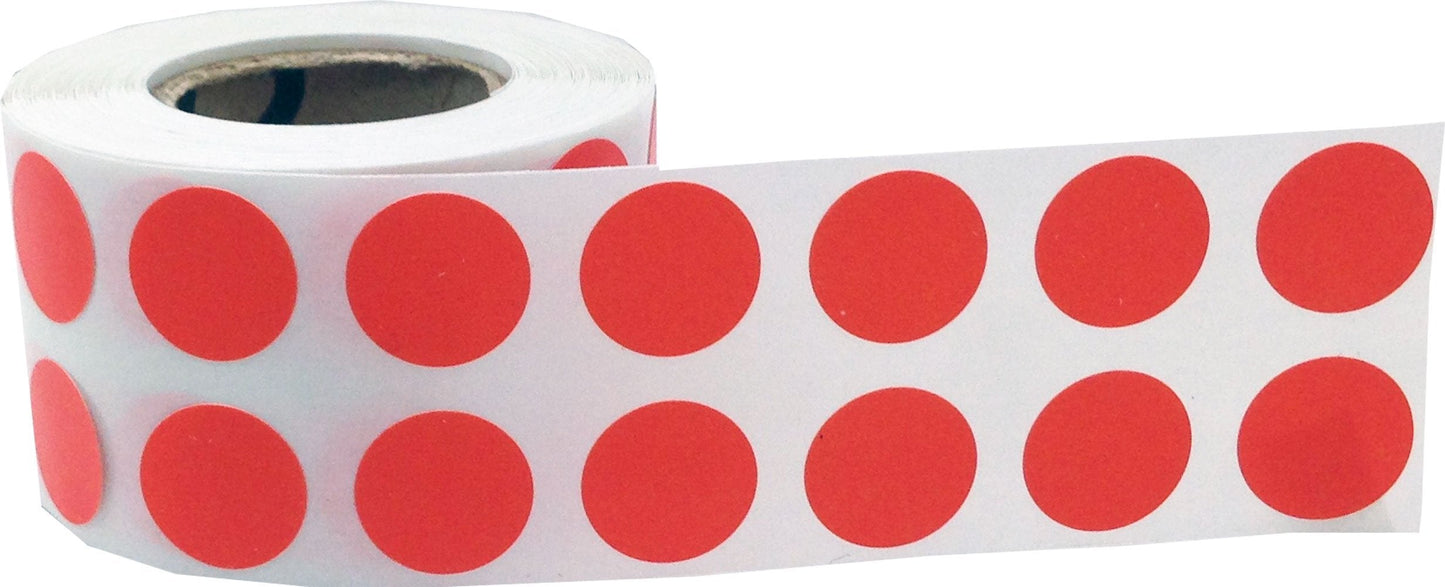 1/2" Color Coding Dot Stickers Bulk Pack 1,000 Per Color 5,000 Total Labels