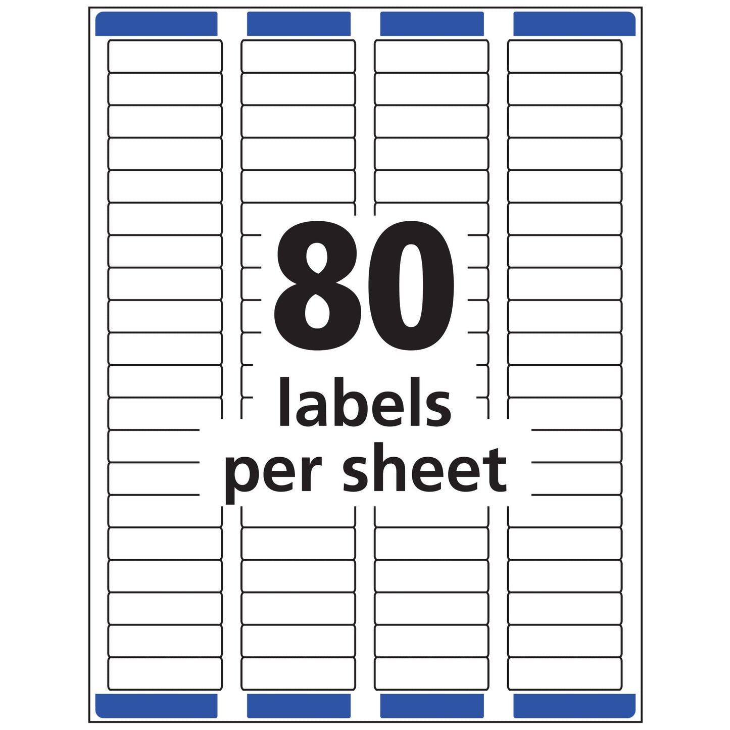 Avery Printable Return Address Labels with Sure Feed, 0.5" x 1.75", White, 800 Blank Mailing Labels (18167)