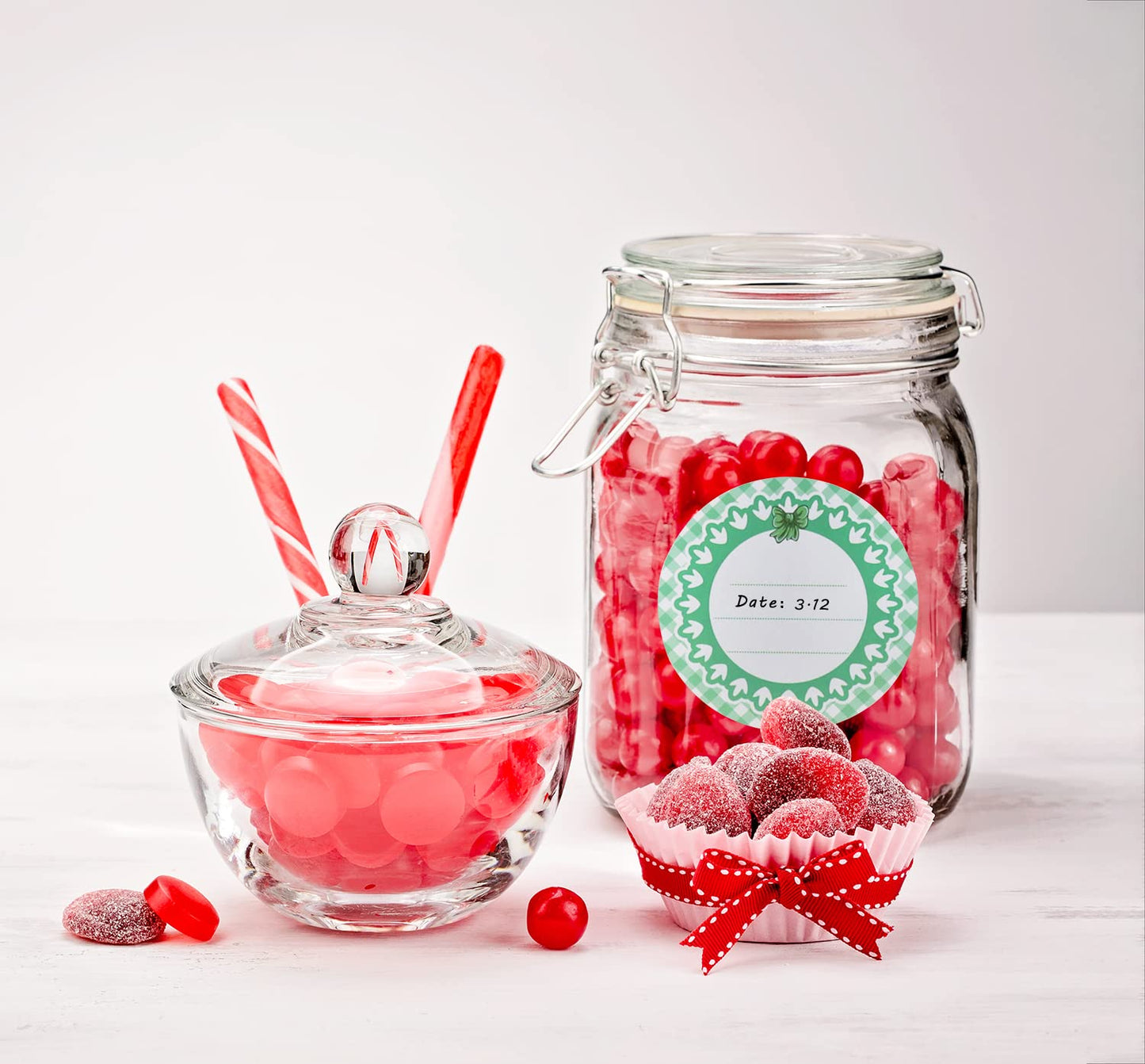 Mini Skater 160pcs Canning Jar Stickers - 2 inch Round Jar Lids Canister Labels for Writing - Waterproof Name Gift Labels for Container Bottle Kitchen Storage & Pantry Organizing
