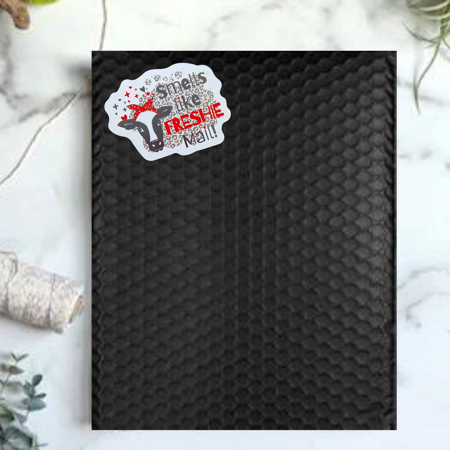 Freshie Sticker Smells Like Freshie Mail Care Instructions Leopard Cow Fringe | 100 pcs roll | 3x2” for Silicone Mold Aroma Bead Scent Customer Package Warning Label