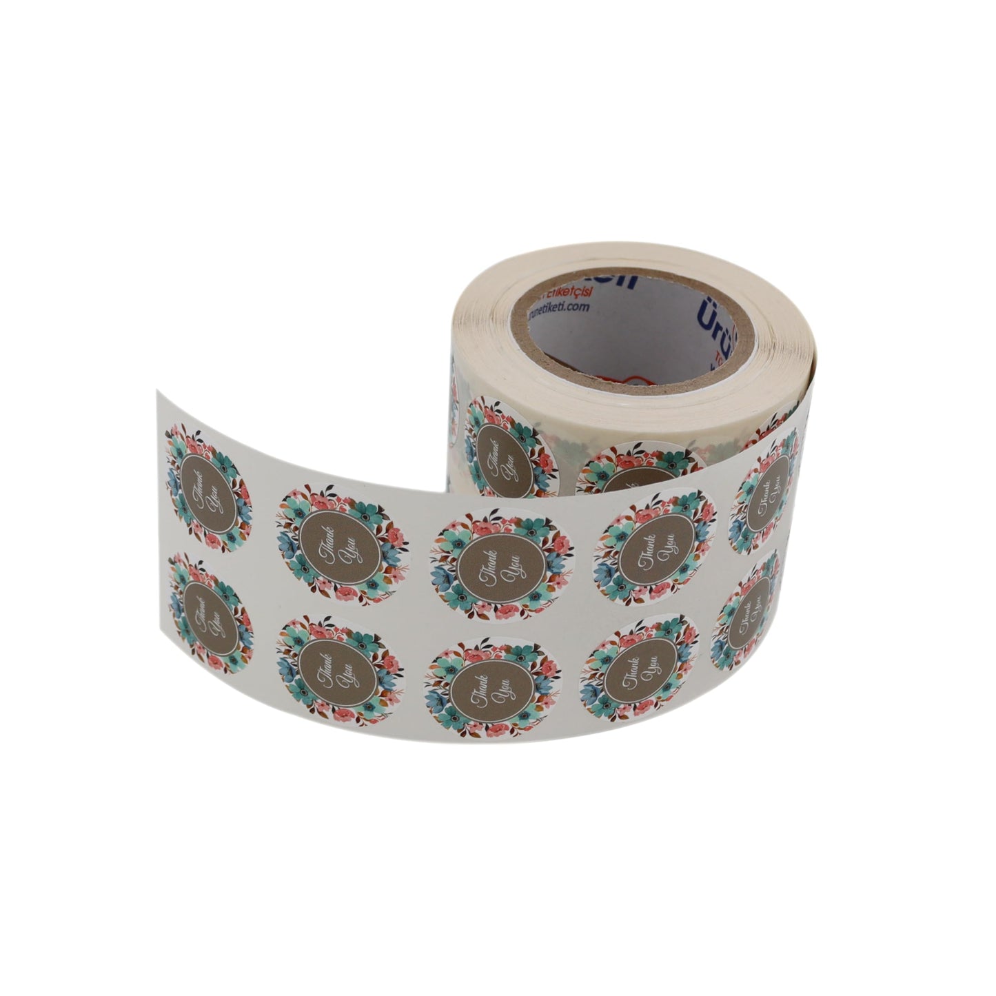1000pcs 1''Inch Thank You Stickers for Greeting Cards Thank You Plastic Based Label Stickers Floral Design Flower Bouquets Self Adhesive Label (Tear Resistant) (1 Inch, Design 1) 1 Inch