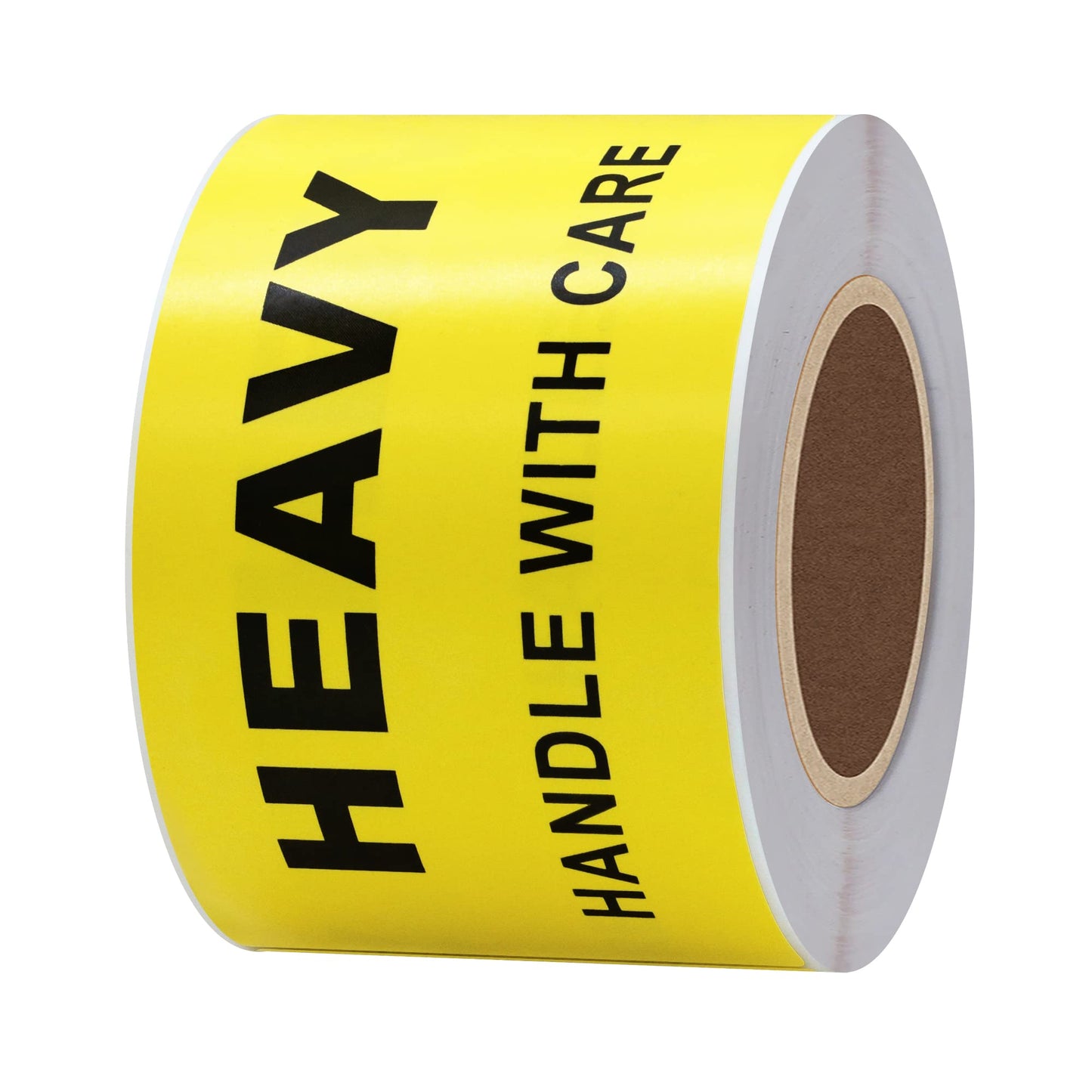 2×4 Inch Heavy Stickers Handle with Care Shipping & Handling Labels Production Warehouse Pallet Warning Labels Yellow - 200 Stickers Per Roll 1 Roll