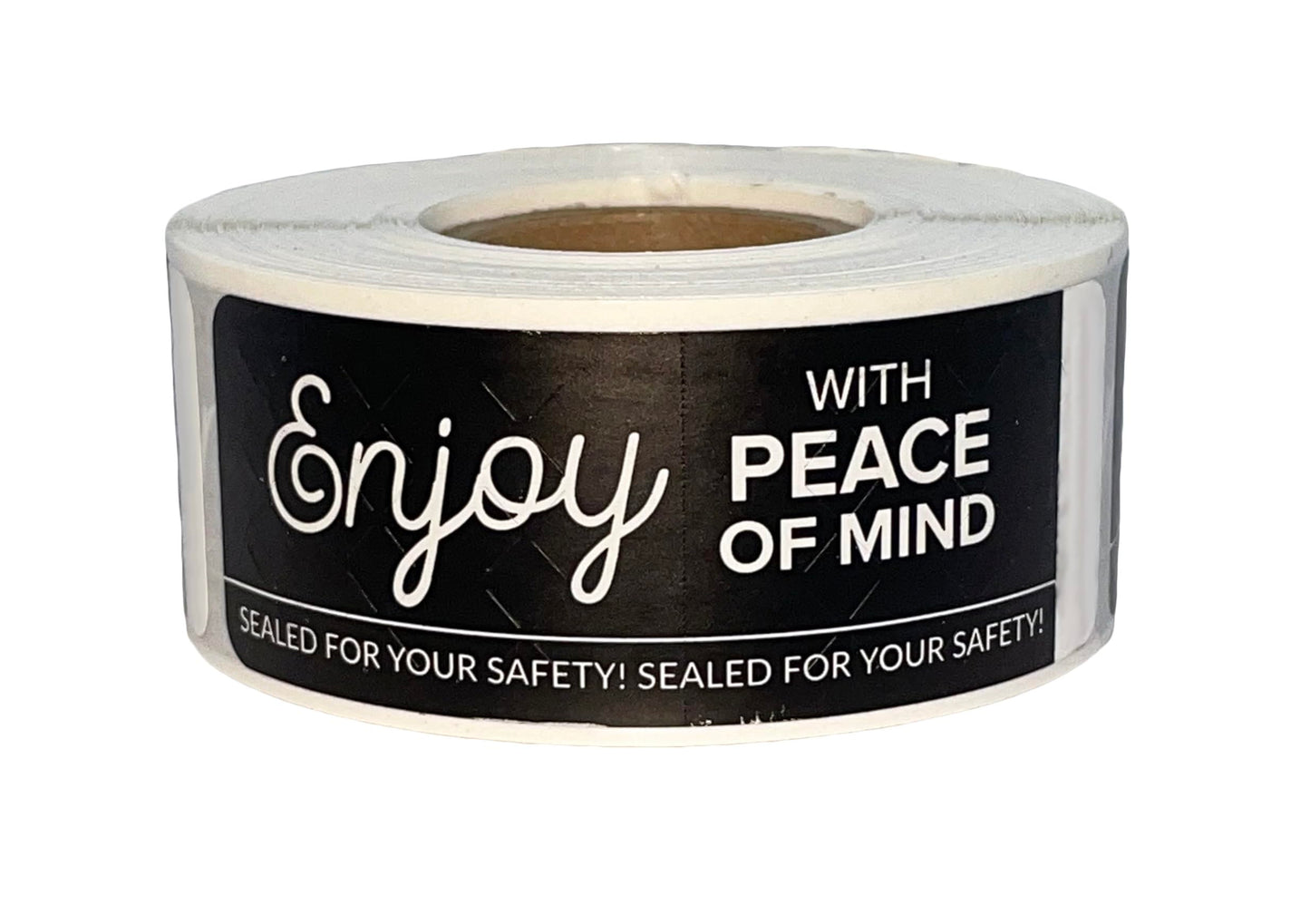 Tamper Safe Tape | Tamper Evident Sealed for Freshness Labels | Adhesive Black Stickers 1 x 3 inches - 500 Count (Pack of 2/250ct Rolls)