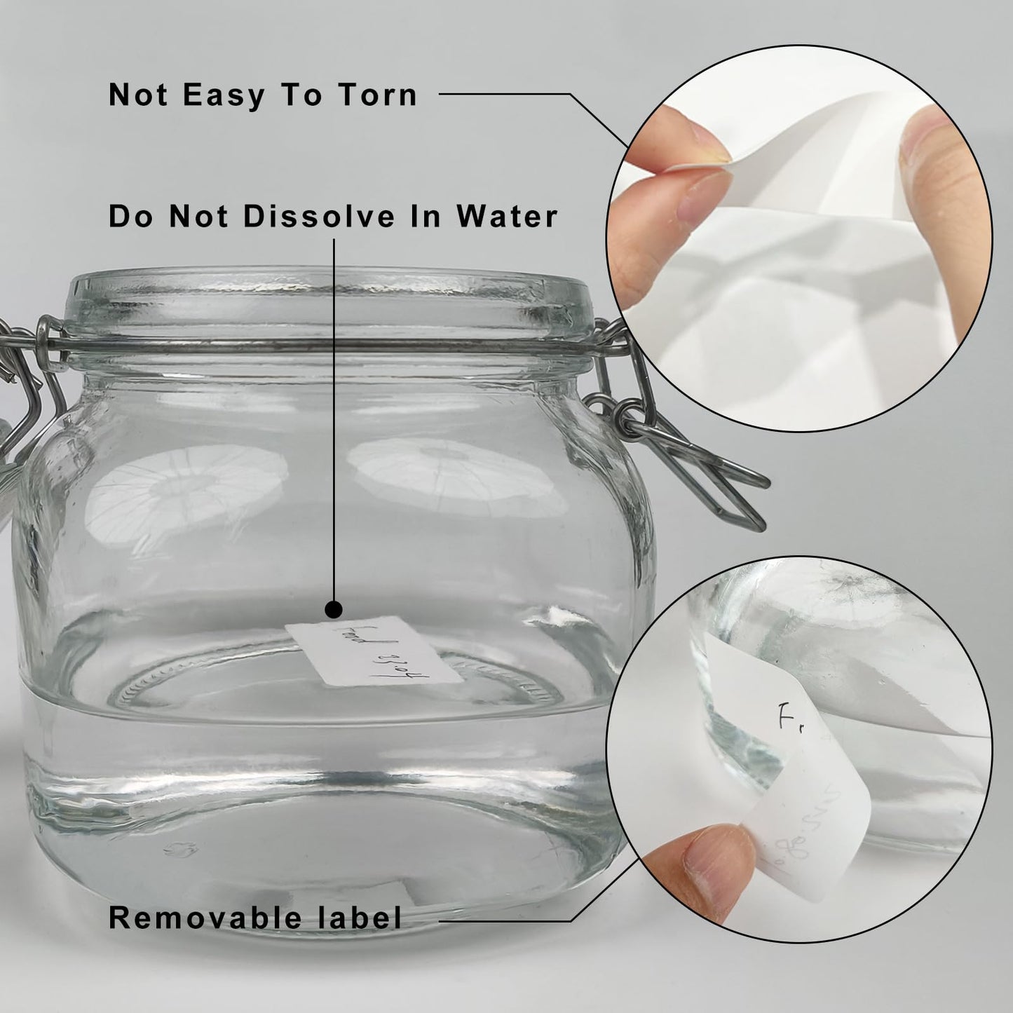 Removable Freezer Labels, Date Label 1x3 Inch Food Storage Stickers, Waterproof Oil Resistant Easy Clean Leaves no Residue 250 Total Per Roll,2 Rolls White 1×3 inch-2 rolls