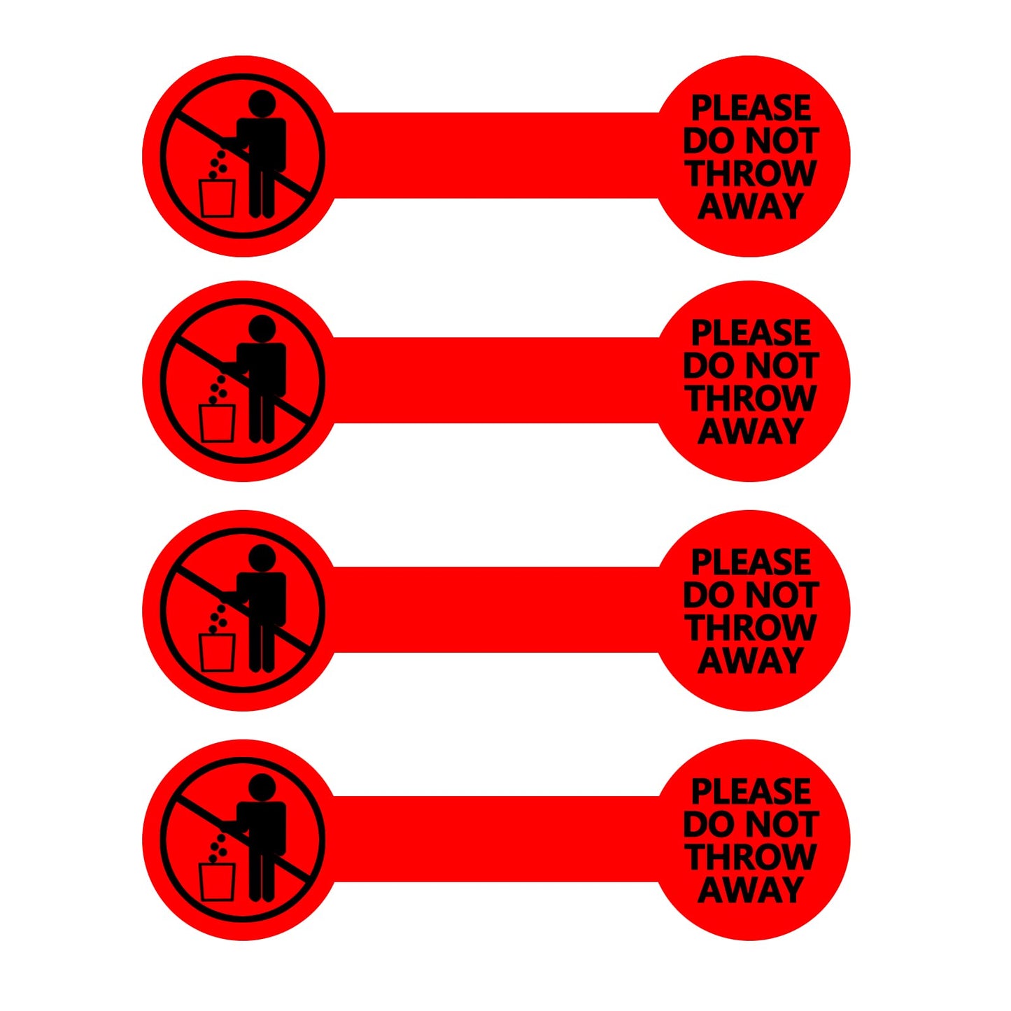 Top label Please Do Not Throw Away Stickers,Permanent Adhesive Sticker,300 Pcs Per Roll