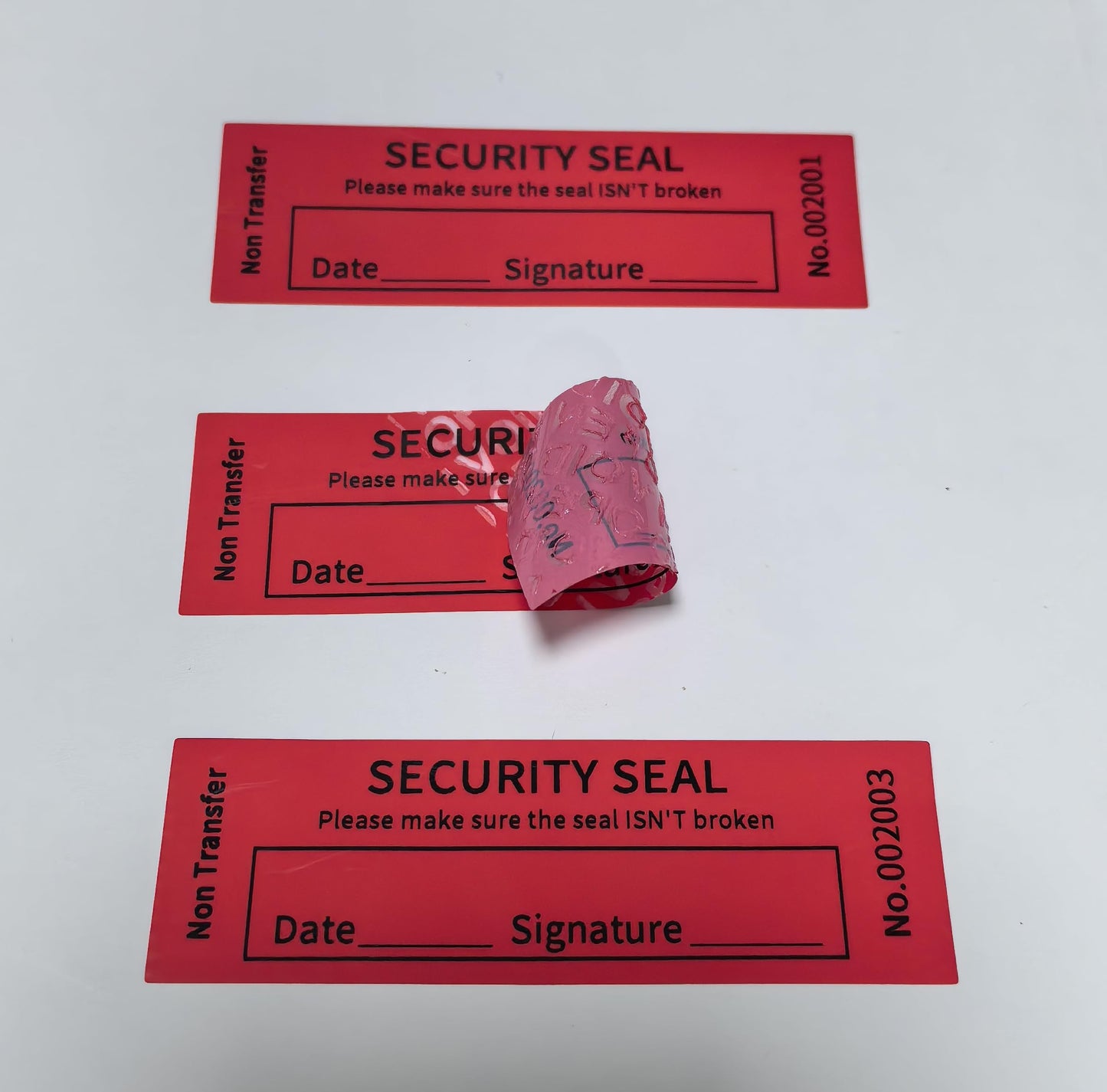 100PCS Void Stickers Tamper Evident Void Stickers, No ResidueTamper, Writable Security Warranty Seal, Security Labels, (1 * 3.15 inch,Red)