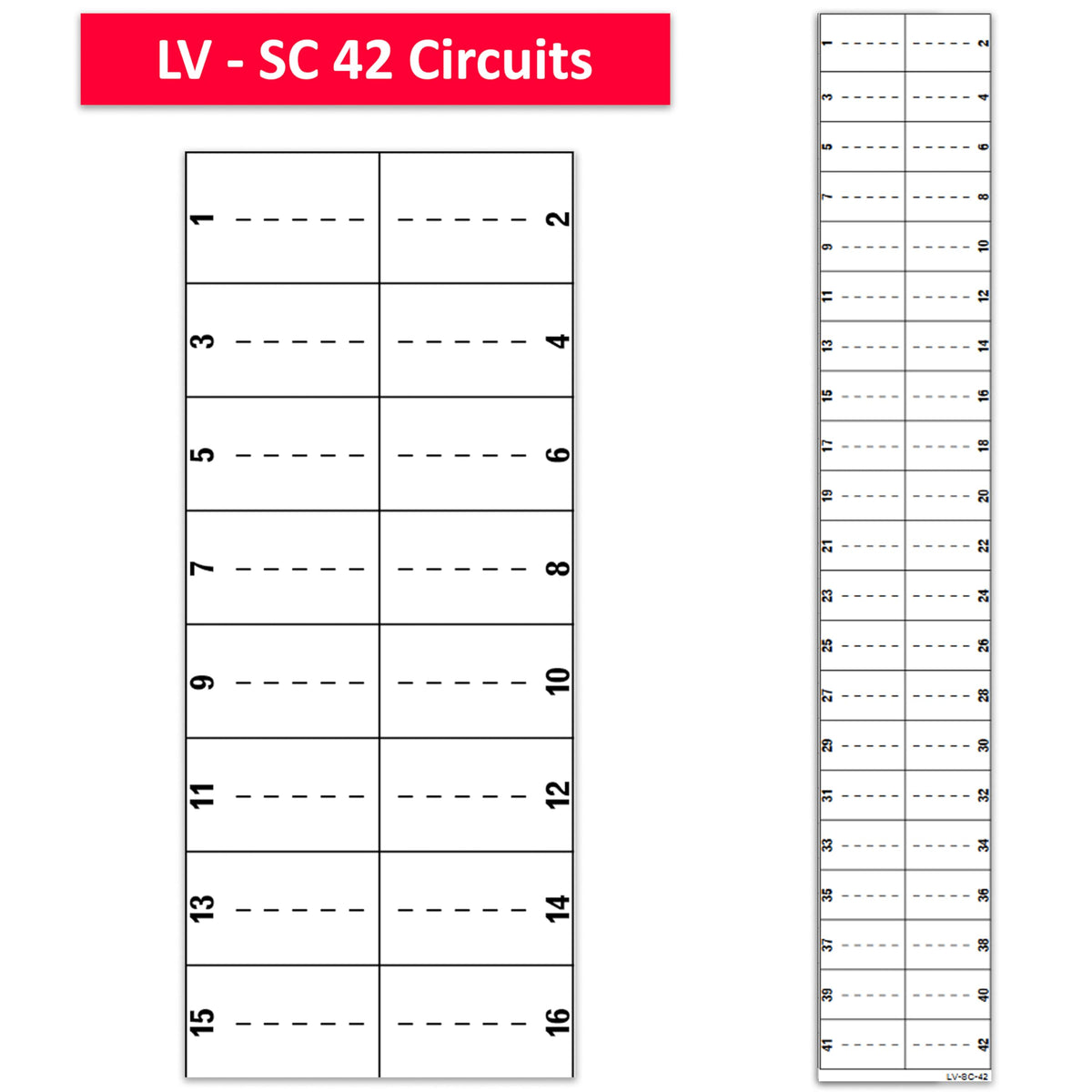 2 Pack 42 Circuits Replacement for Square D Schnider Homeline Electrical Circuit Breaker Fuse Panel Directory Labels Stickers Decals LSDL Vinyl White 2 Pack