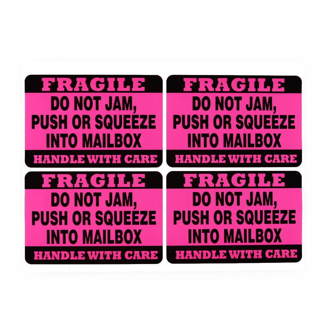 200pcs 2x3" Do Not Jam Push or Squeeze into Mailbox Fragile Handle with Care Shipping Labels Sticker Sheets